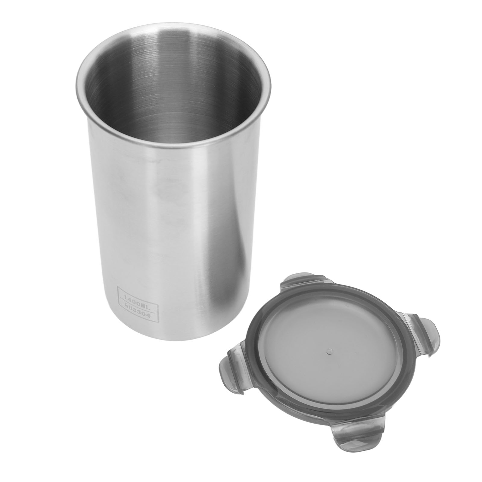1400-ml-vorratsglas, Edelstahl-lebensmittelbehälter, Luftdicht Mit Sichtfenster, Für Bohnen, Kaffee, Tee