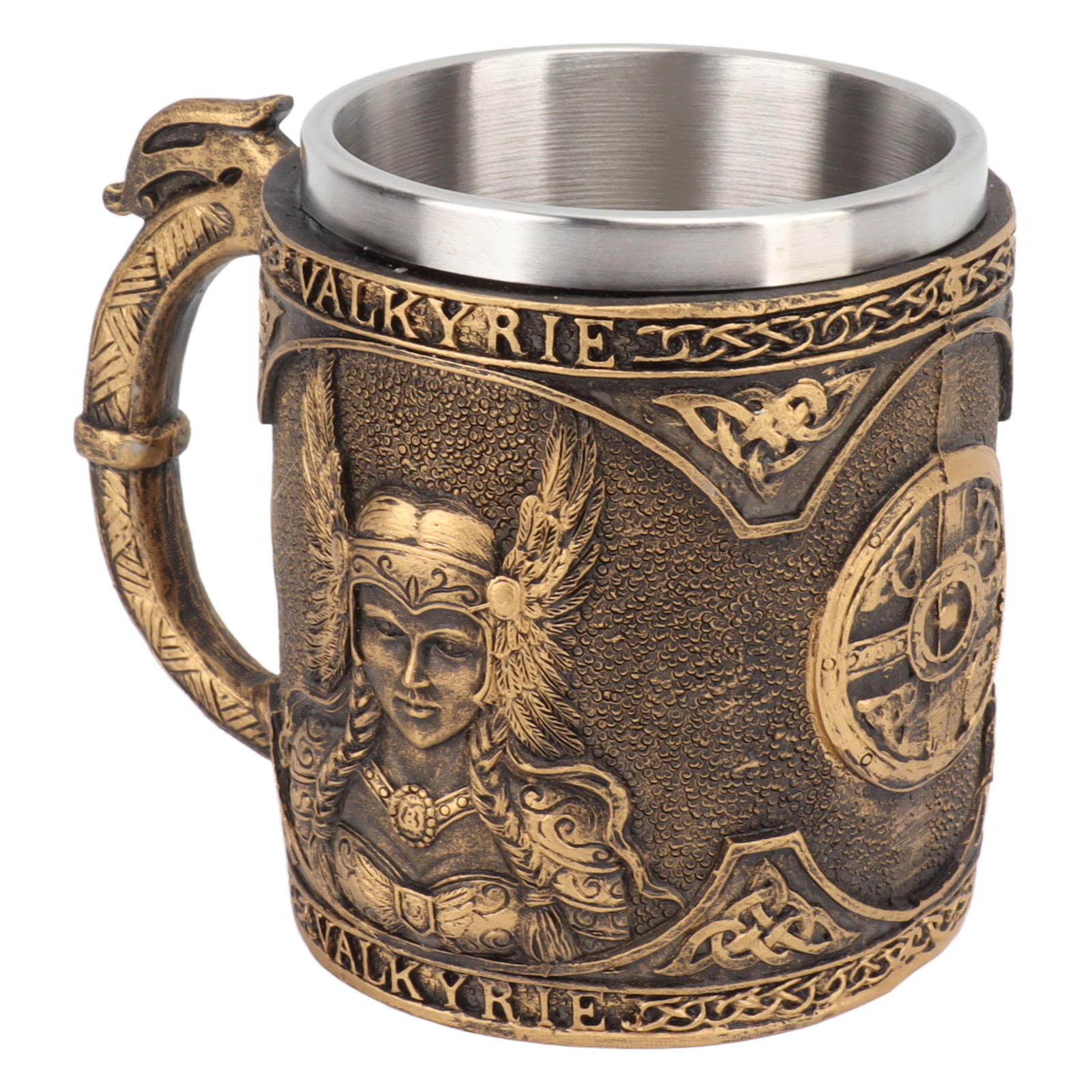 Bierkrug Aus Edelstahl Und Kunstharz, Doppelwandig Und Hitzebeständig, Piratenmotiv, Trinkbecher