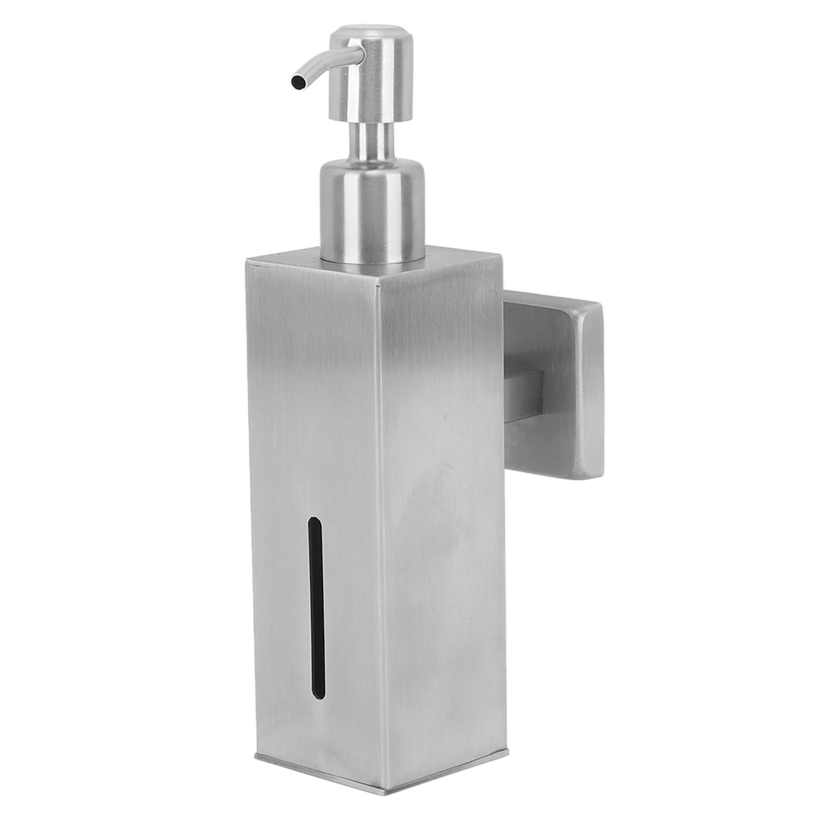 Seifenspender Aus Edelstahl 304, Rostfrei, Nachfüllbar, Mit Pumpflasche, Für Küche Und Bad, Zur Wandmontage, Quadratisch