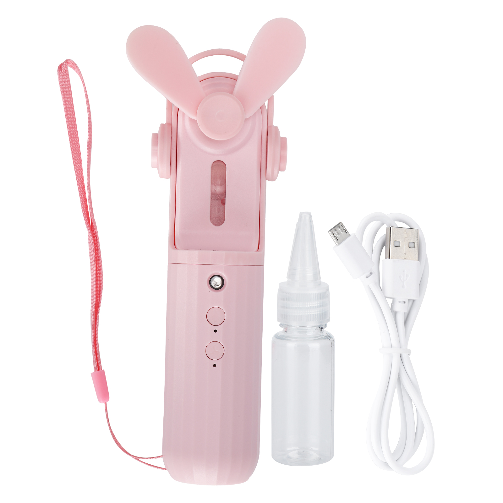 Mini-tragbarer, Geräuscharmer Usb-ventilator Mit Powerbank Und Sprühfunktion