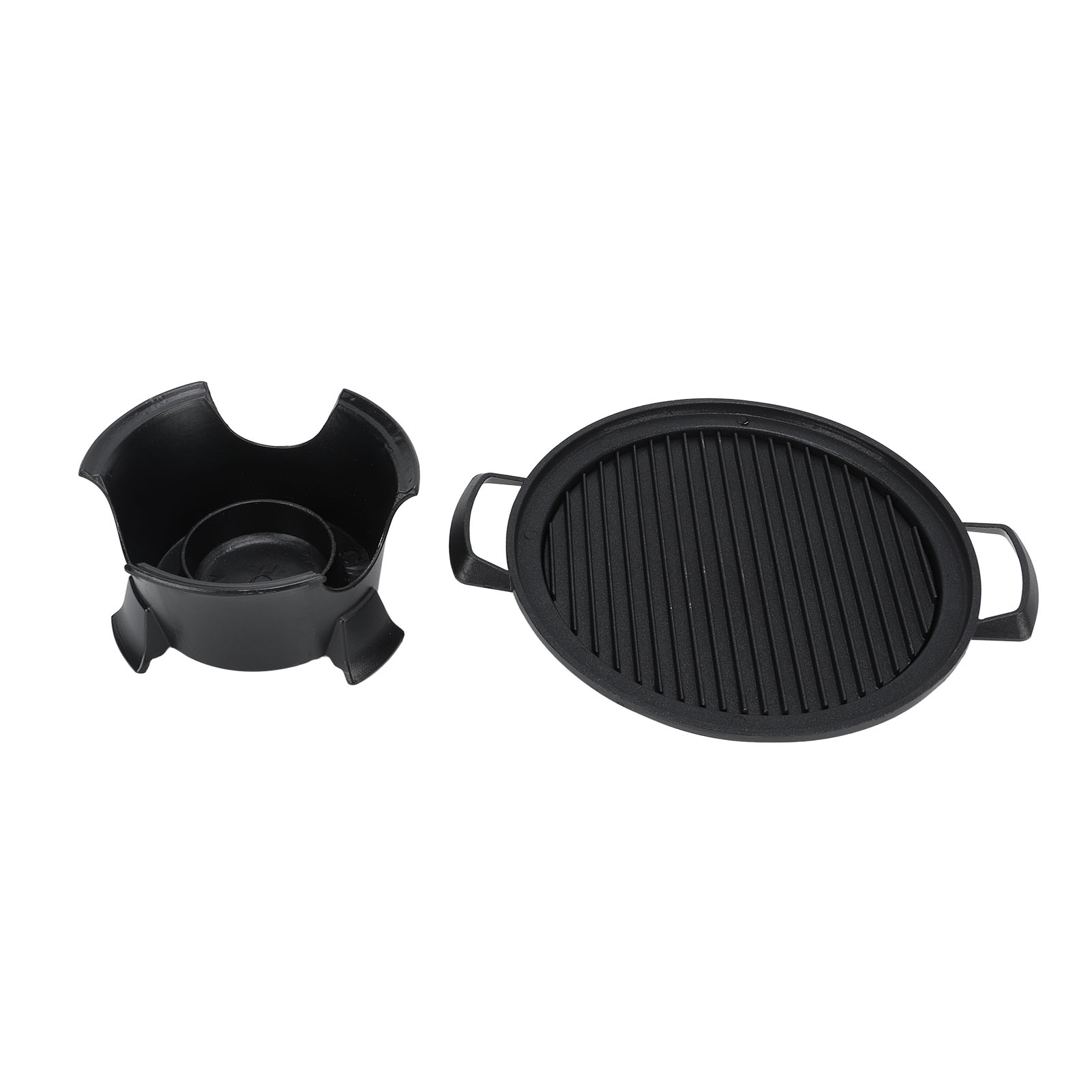 Tragbarer Hibachi-tischgrill Aus Aluminium-druckguss Mit Antihaftbeschichteter Grillpfanne Für Picknicks Und Camping Im Freien