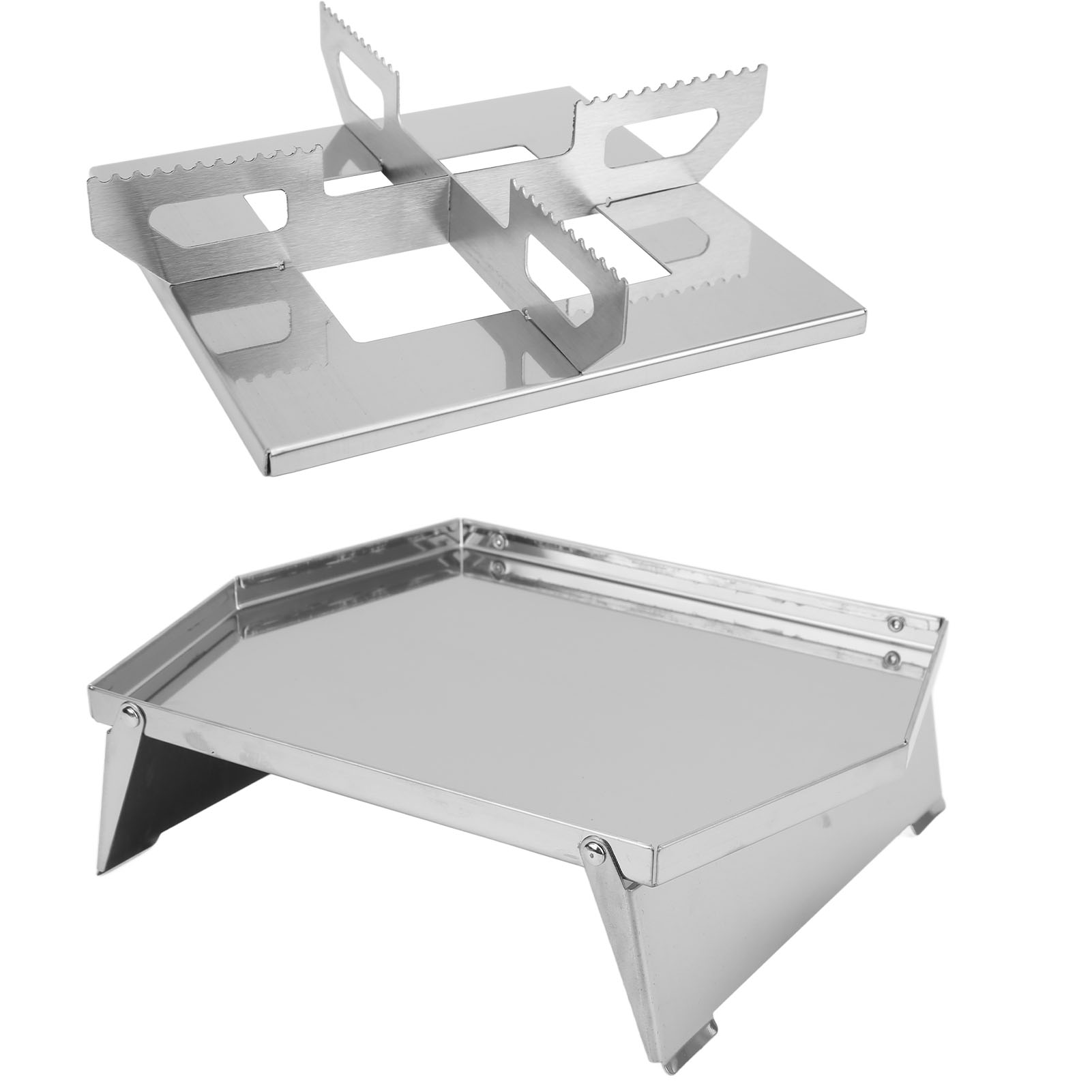 Grillständer Aus Edelstahl Für Den Außenbereich, Holzofenbasis, Tragbares Camping-set Mit Aufbewahrungstasche, Grillset