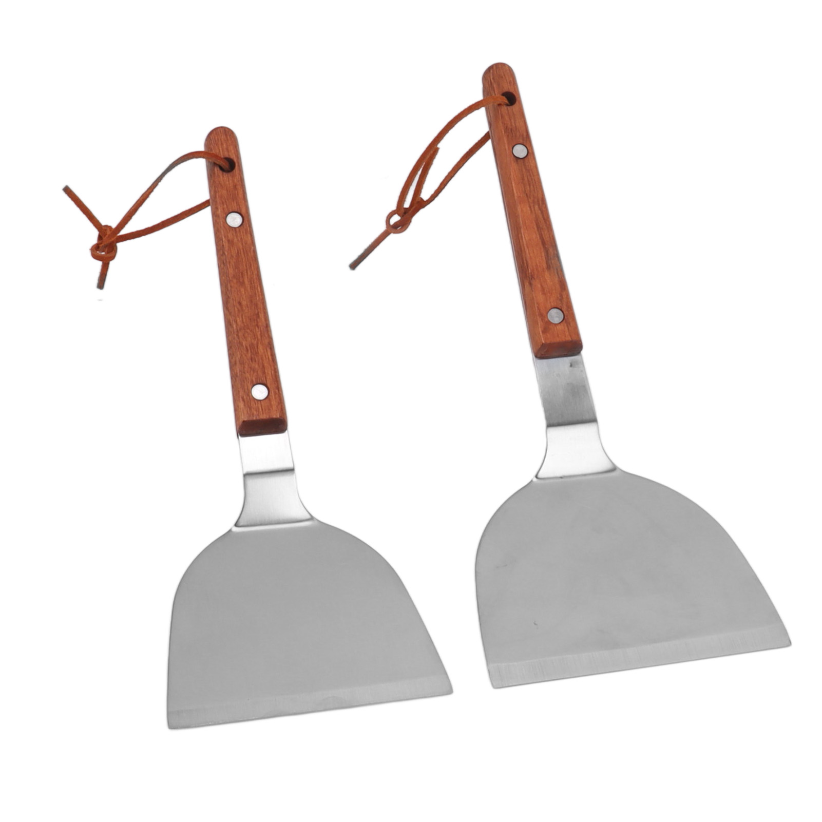 Grillwender Aus Edelstahl, Kleine Und Mittlere Flache Wender, Rutschfester Holzgriff, Hitzebeständig, Leicht Zu Reinigen, Langlebig, Grillzubehör