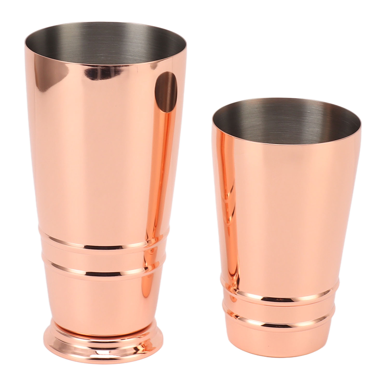 Boston Cocktailshaker, Polierter Edelstahl 304 Mit Sockel, Spülmaschinenfest, Kupferbeschichtet, Für Die Hausbar
