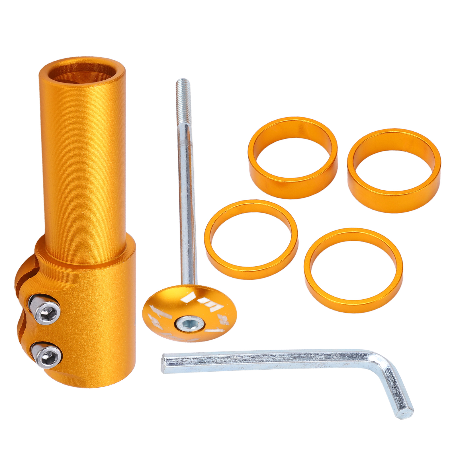 Vorbau Aus Aluminiumlegierung Für Mountainbikes, Gabelverlängerung Für Mountainbikes Und Rennräder, Gelb
