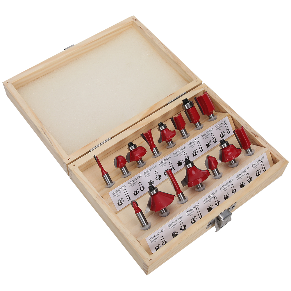 Set Mit 15 Hartmetall-holzfräsern Für Werkzeugmaschinenzubehör