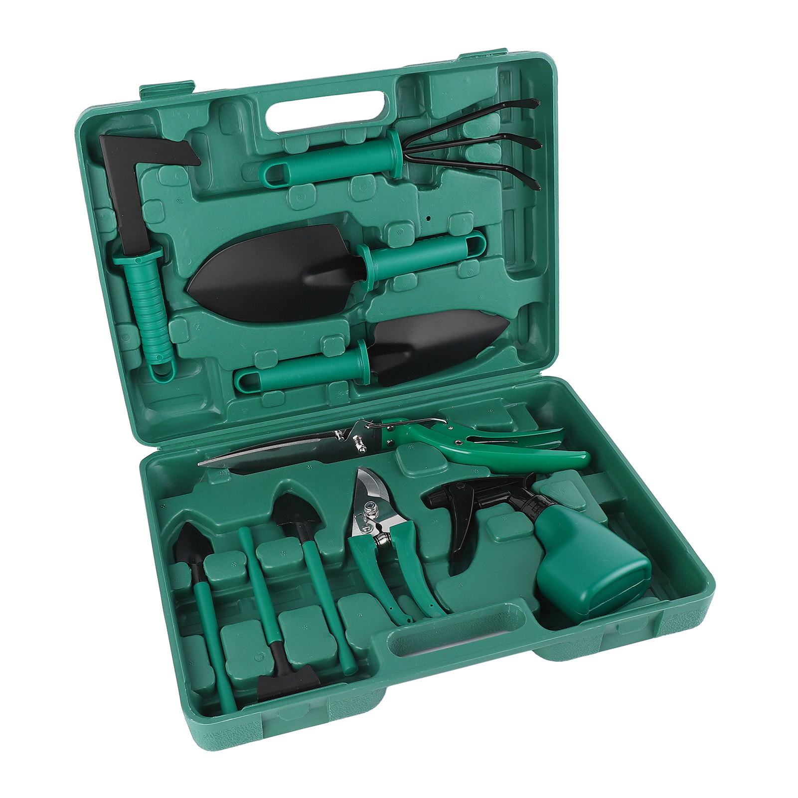 10-teiliges Garten-set, Schere, Spaten, Schaufel, Sprühgerät, Gartengeräte