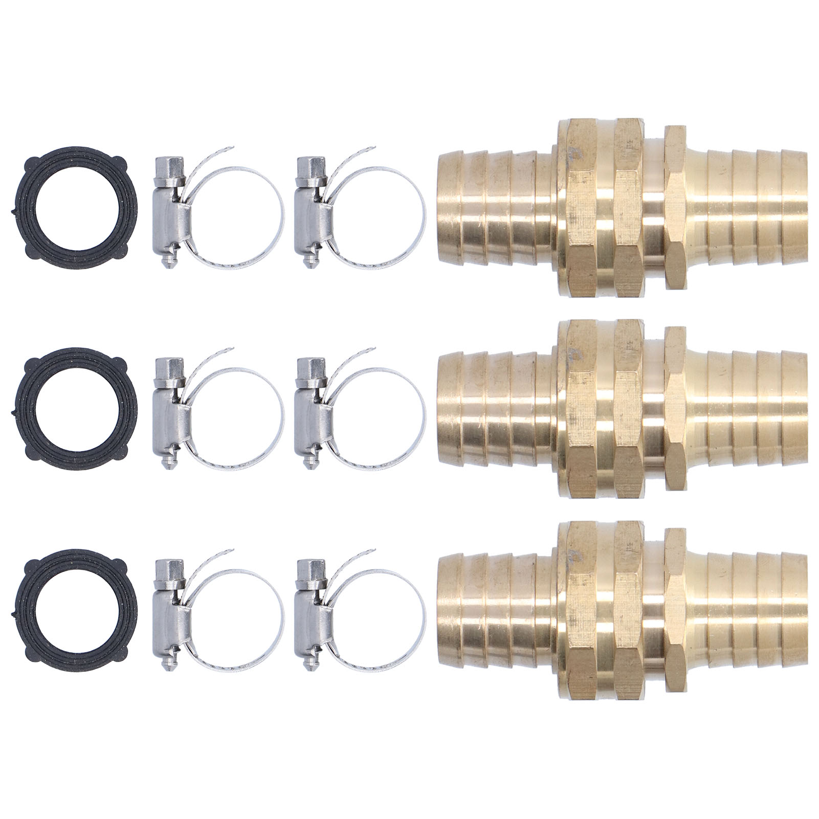Set Mit 3 Männlichen Und Weiblichen 3/4-zoll-gartenschlauch-reparaturverschraubungen Für 3/4-zoll- Oder 5/8-zoll-schläuche