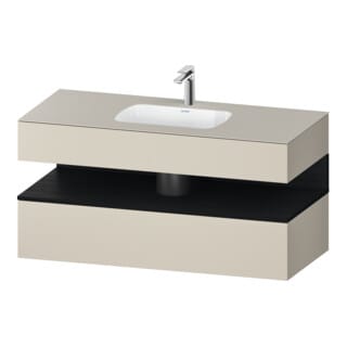 Duravit Einbauwaschtisch-Möbel-Set Qatego 120x55x60cm, E sw/tau m, Kon-WTU, B