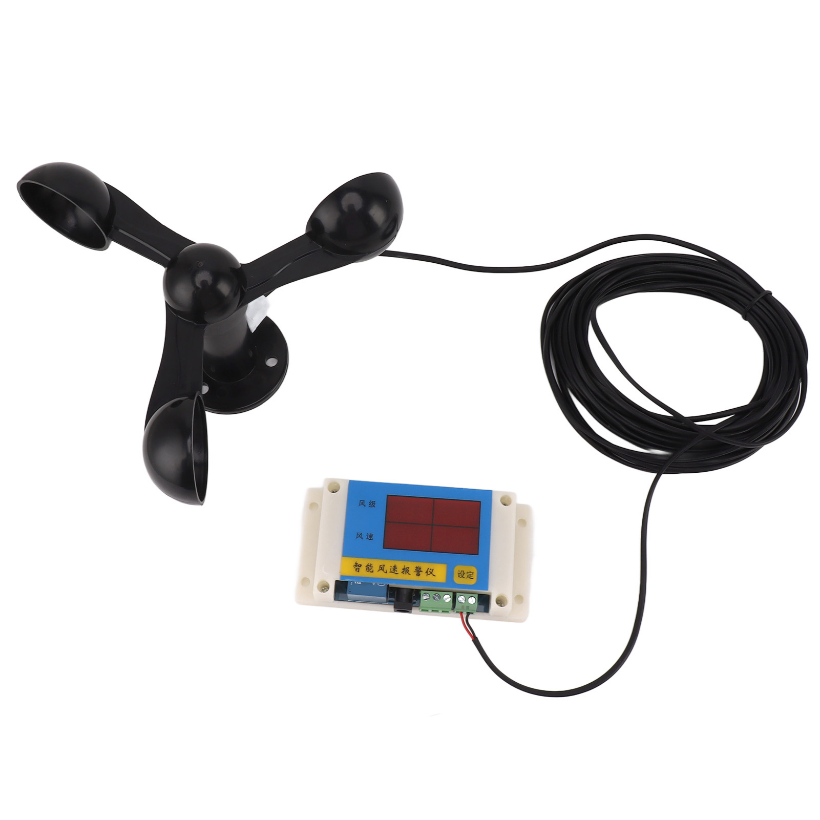 3-blatt-turmdrehkran-lüfteranemometer, 3-blatt-usb-5v-hochpräzisions-2-12-gangstufen, Außenalarm