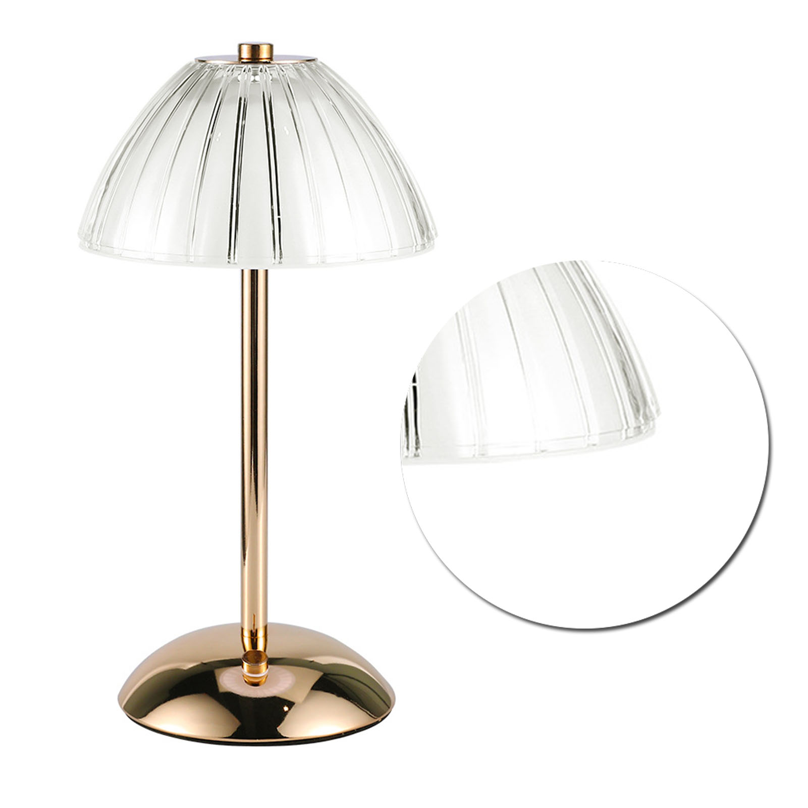 Pilzförmige Touch-lampe, Stufenlos Dimmbar, Wiederaufladbar, Dekorative Kristall-tischlampe Für Esszimmer, Nachttischlampe