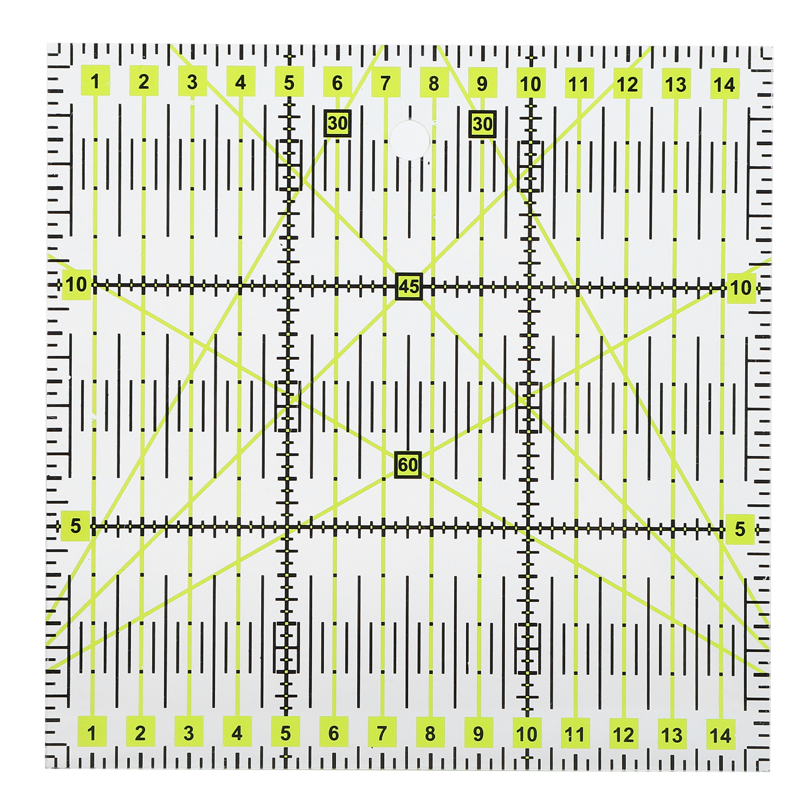 Acryl-patchworklineal, Transparentes Quadrat Mit Zweifarbigem Raster, Nähwerkzeug