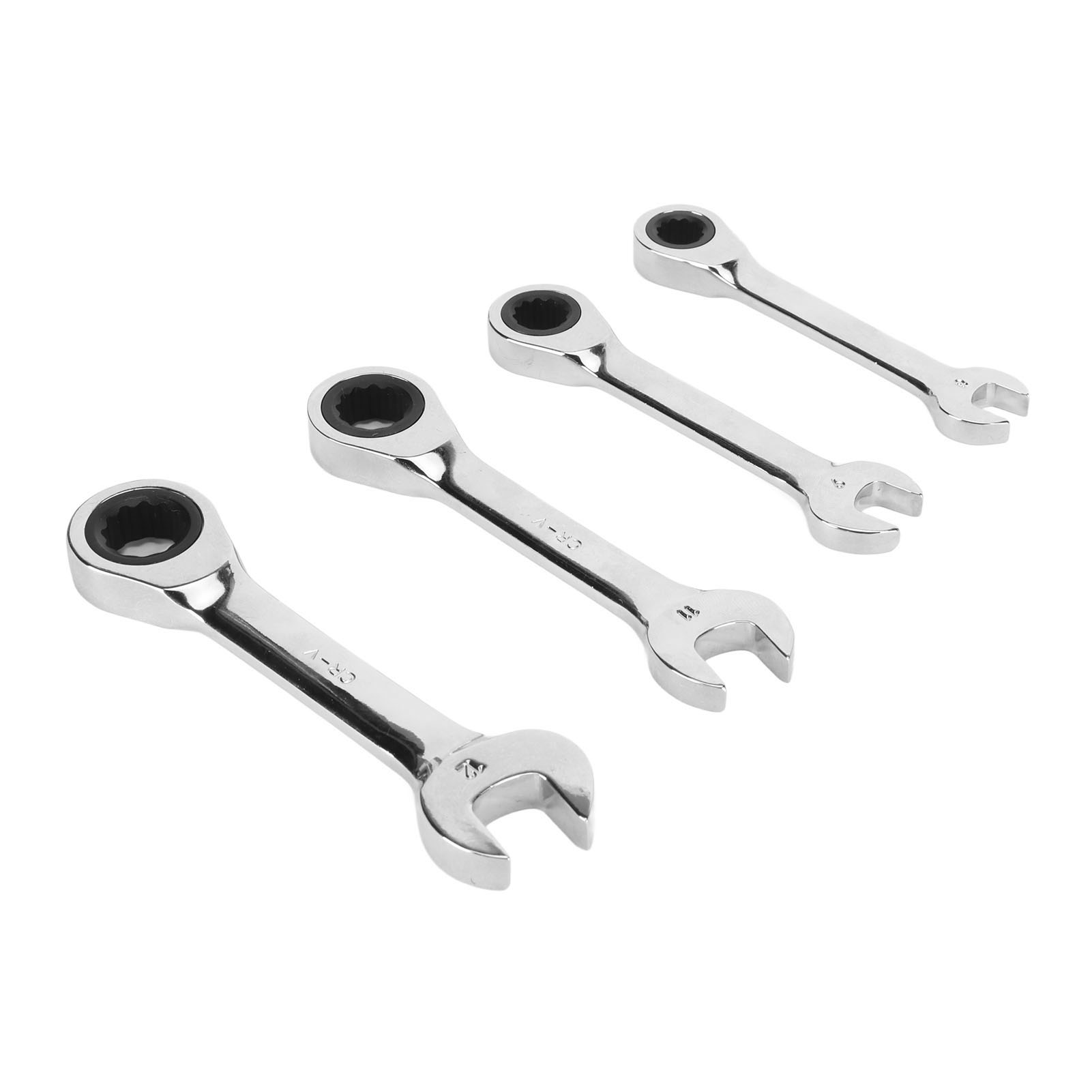 Professioneller 4-teiliger Kurzratschenschlüssel, 72 Zähne, 8–12 Mm, Für Reparaturen
