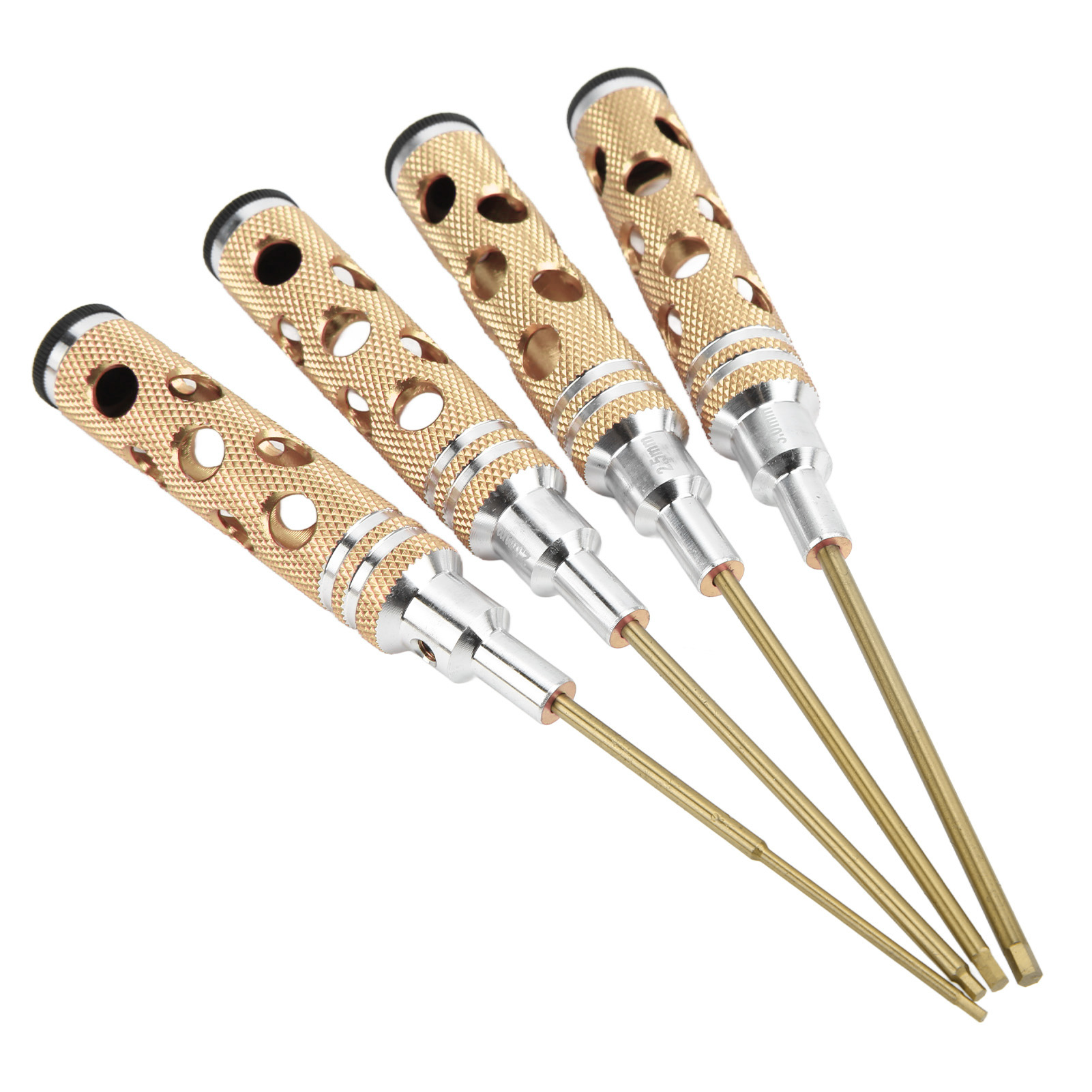 Satz Mit 4 Innensechskantschlüsseln (1,5 Mm, 2,0 Mm, 2,5 Mm, 3,0 Mm) Für Rc-modellschrauben, Fahrzeuge Und Boote, Goldfarben