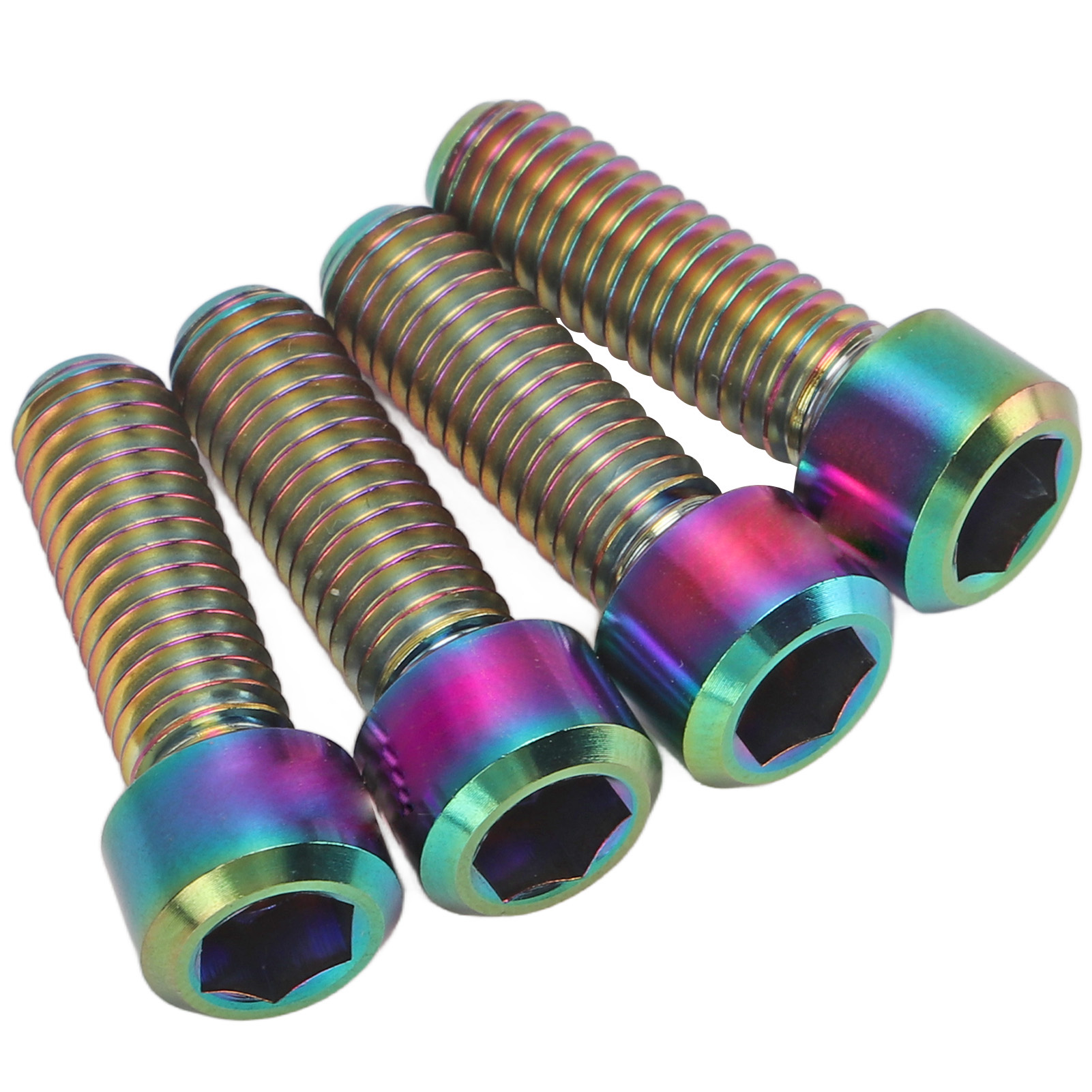 4-teiliges Set M6x18mm Befestigungsschrauben Für Mountainbike-scheibenbremssättel, Rostfreie Titanlegierung, Fahrrad-scheibenbremsschrauben