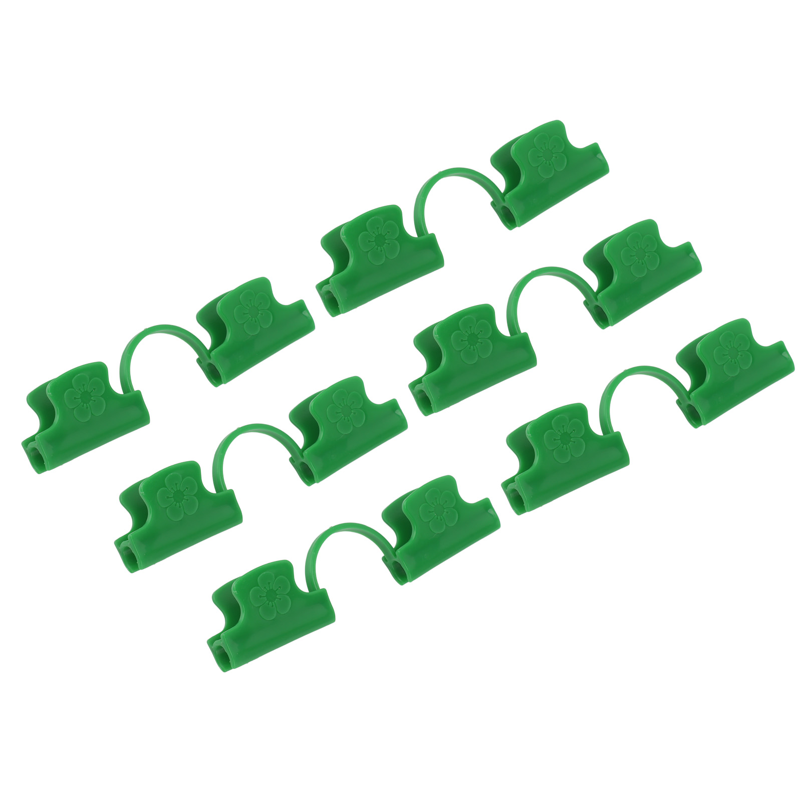 50 Pe-kunststoff-pflanzenclips Mit 2 Köpfen, Folien-, Blatt- Und Erdclips Für Den Gartenbau, 8 Mm