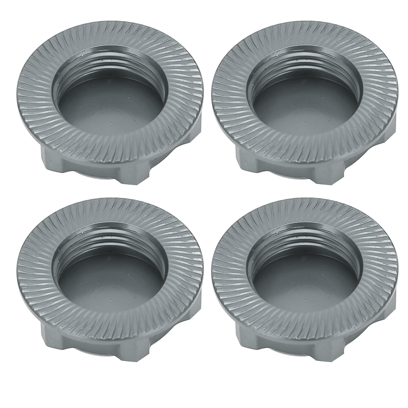Leichte, 17 Mm Starke, Staubdichte Sechskantmuttern Aus Aluminiumlegierung Mit Anti-lösen-funktion Für Rc-modellautos Im Maßstab 1:8, Titangrau