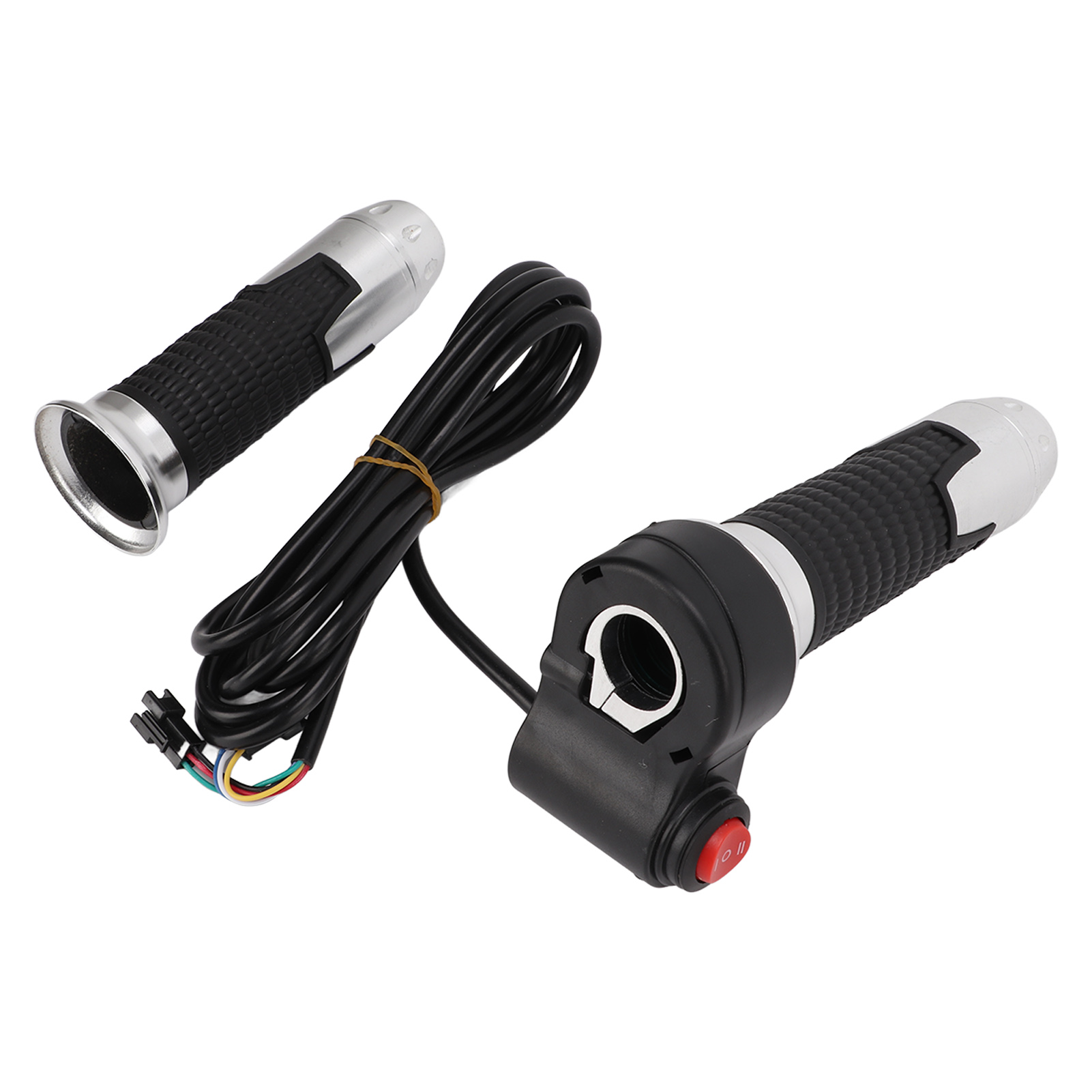 Paar Gedrehte Gasgriffe Für Lenker, Zubehör Für 12v-99v Elektrofahrzeuge (ohne Dreiganganzeige), Silber