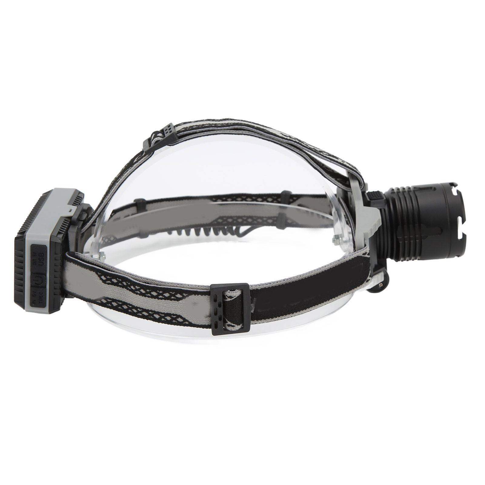 Xhp70 Stirnlampe, Usb-wiederaufladbare Stirnlampe, Leistungsstarke Beleuchtung Mit Stirnband, Digitalanzeige Und Zoom.