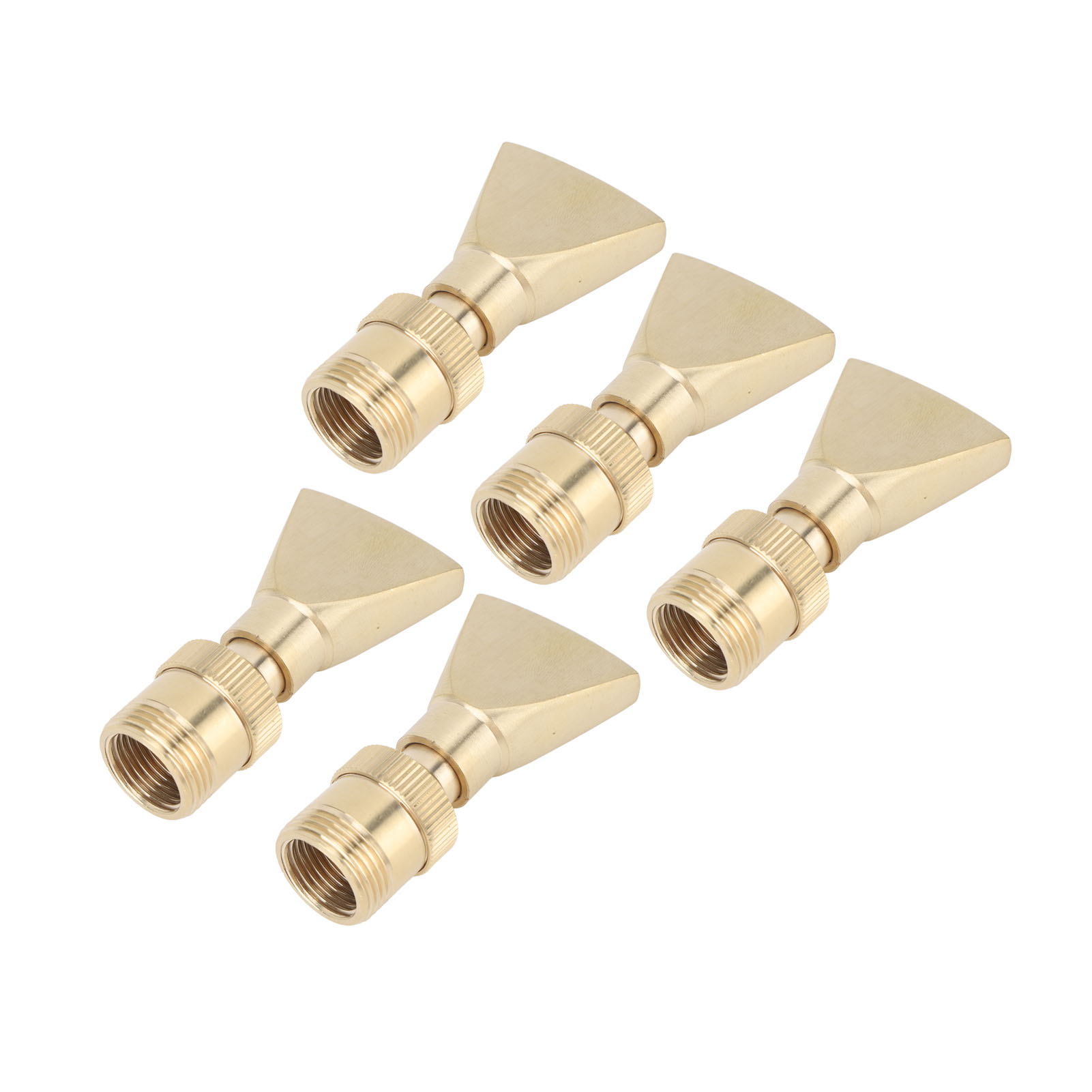 5-teiliges Set Aus Fächerförmigen Messing-springbrunnendüsen, Wassersprenger Für Garten, Hof Und Einkaufszentrum