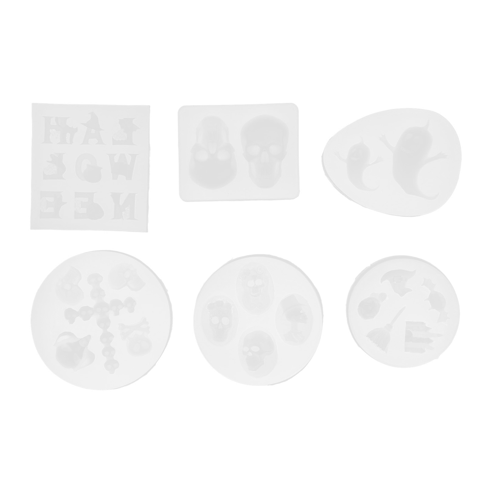 Transparente Silikonformen In Totenkopf-, Kreuz- Und Geisterform, Flexibel Und Wiederverwendbar Für Diy-backen