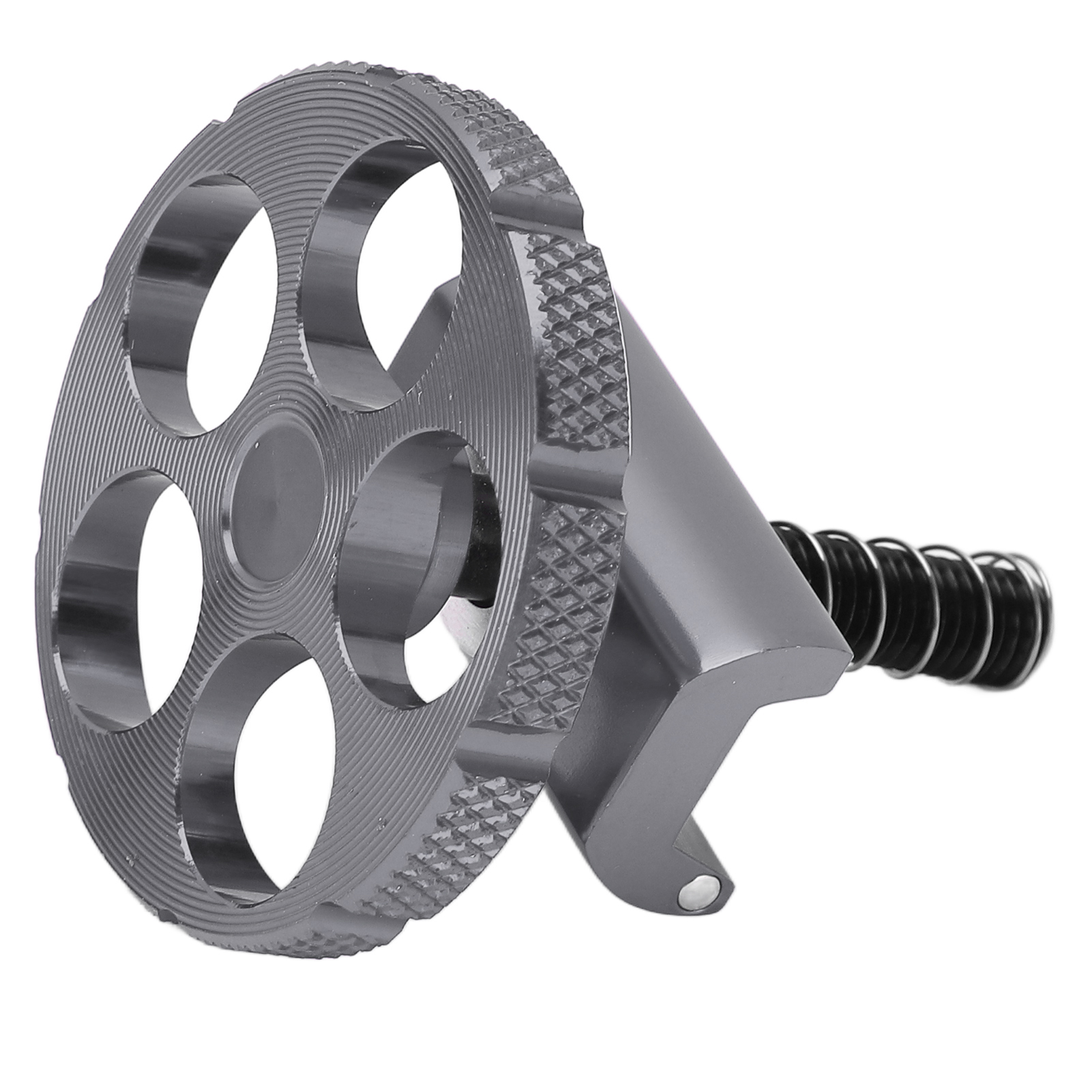 Aluminium-klemmscharnierflansch Mit Integrierter Cnc-gefräster C-schlaufe Für Brompton-falträder, Titanfarben