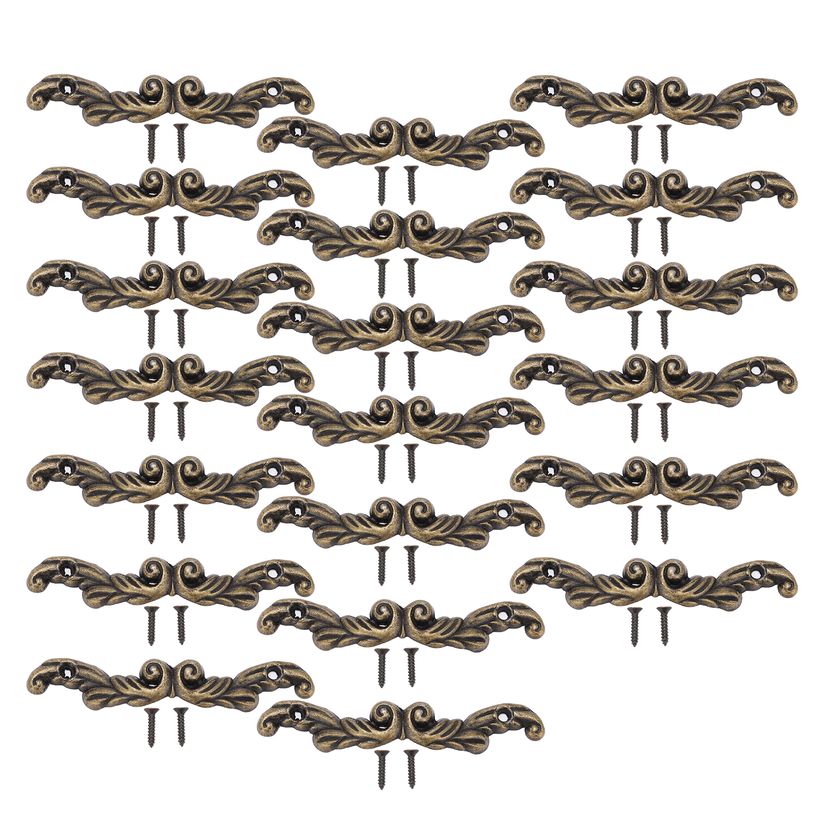 20 Mini-schubladengriffe Im Vintage-stil, Antikbronze-grün, Mit Schrauben Für Holzkisten, Schubladen, Türen Und Geschenkboxen