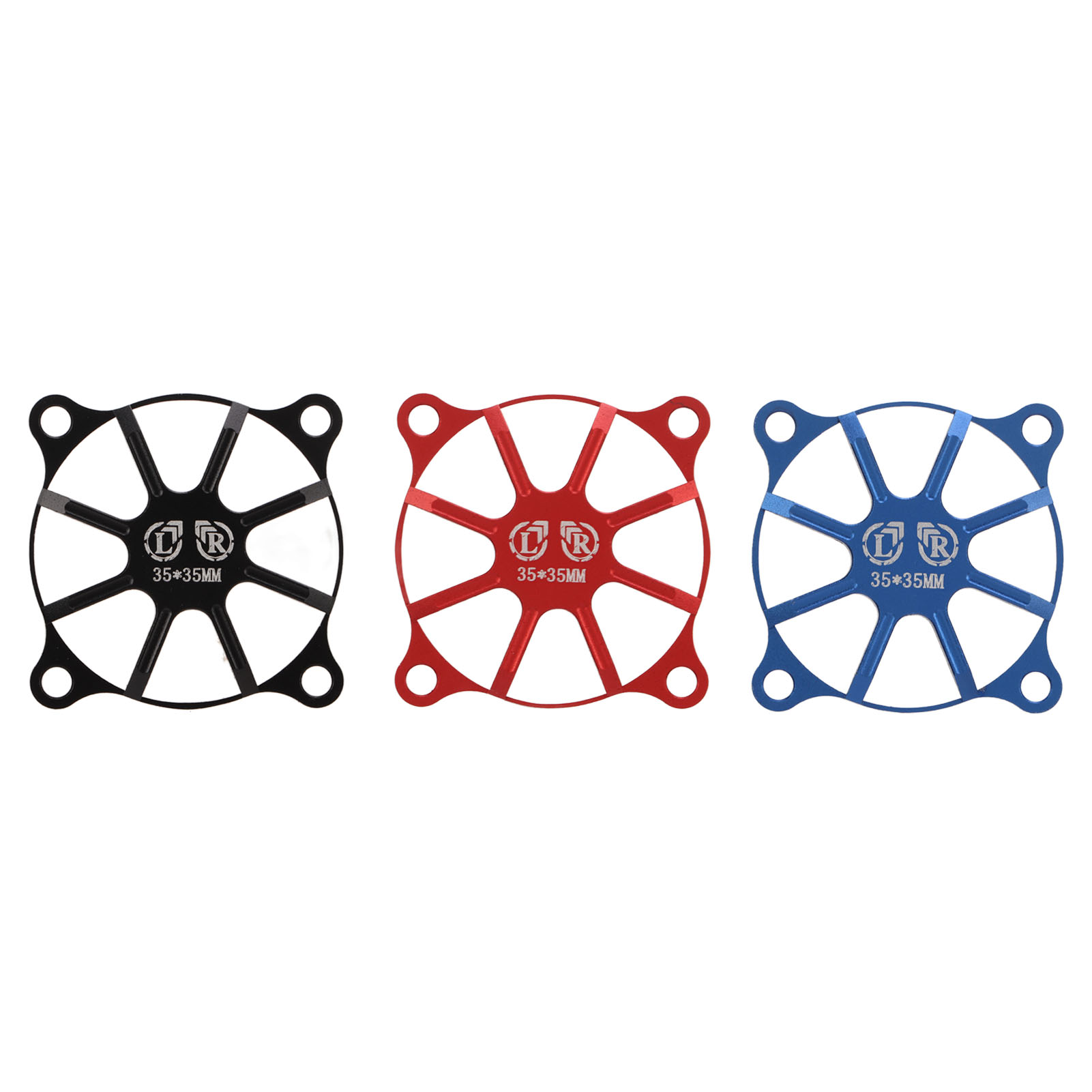 3-teiliger Rc-lüfterschutz, 35 Mm Cnc-gefräste, Leichte Und Robuste Esc-lüfterabdeckung Aus Aluminium