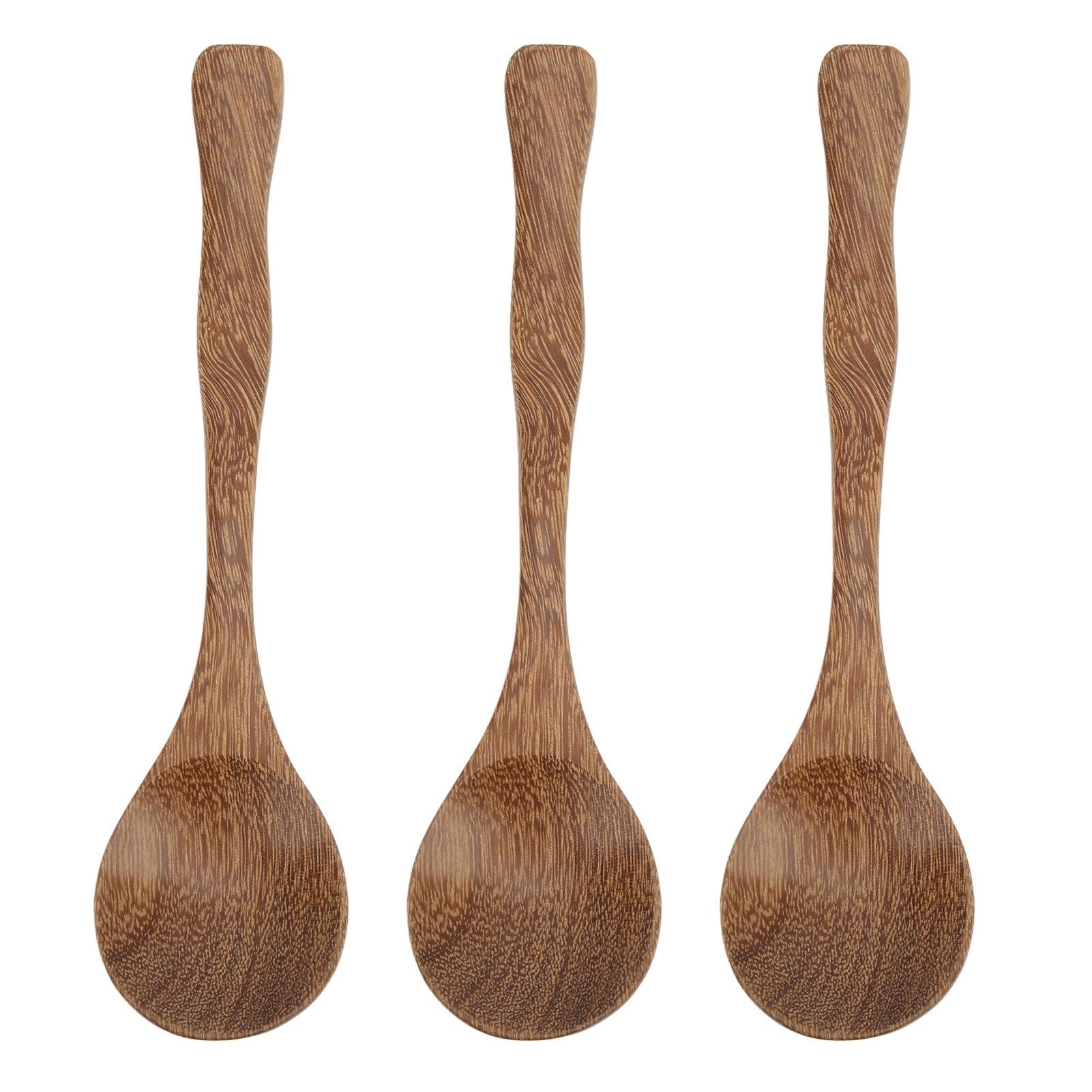 Set Aus 3 Glatten, Hitzebeständigen, Leichten Holzlöffeln Für Dekorationen Im Holzstil Und Den Täglichen Gebrauch