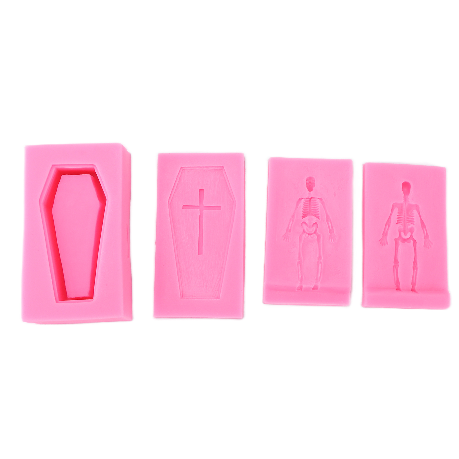 3d-sarg-skelett-silikonform Für Halloween, Antihaftbeschichtet, Hitzebeständig, Halloween-kuchenform