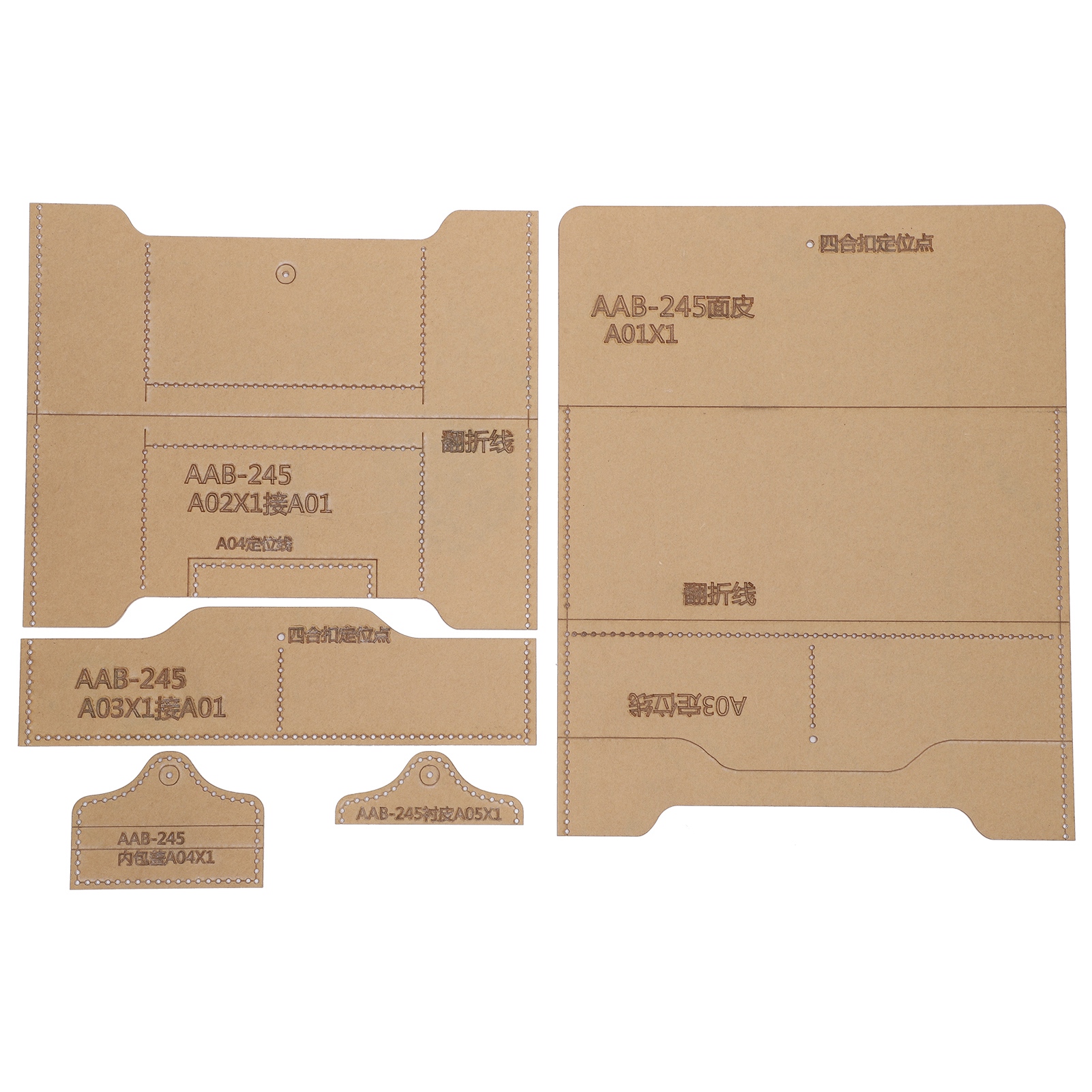 Acryl-schablone Für Längliche Geldbörsen, Diy-lederdesign, Transparente Bastelmaterialien Aab-245