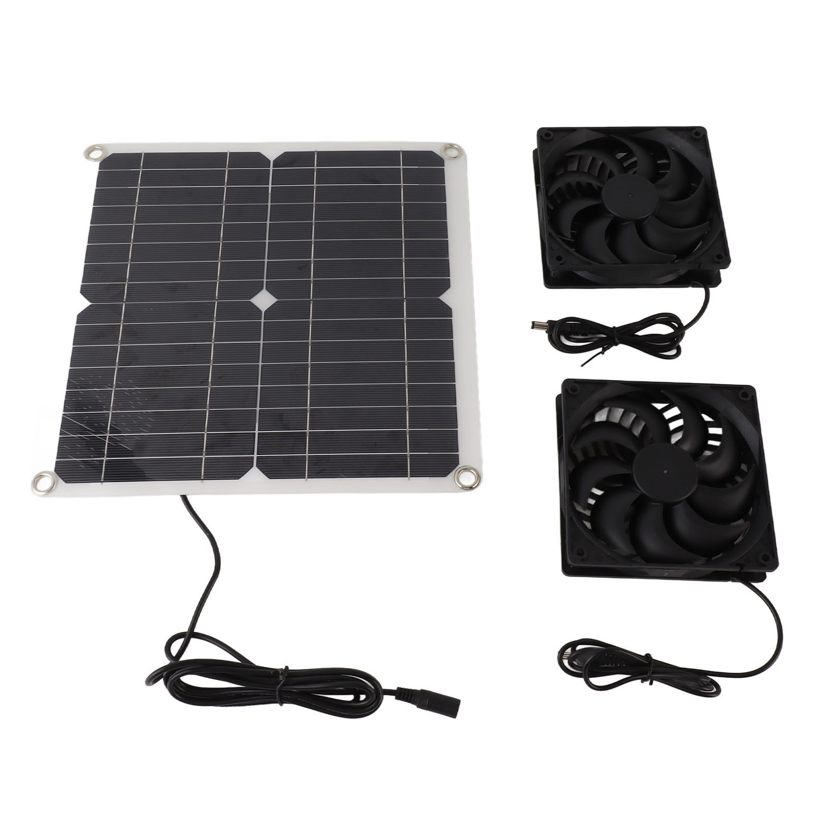 Doppellüfter Mit 12-w-12-v-solarpanel, Effiziente Energieumwandlung, Kühlset