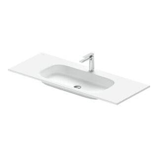 Duravit Möbelwaschtisch DuroCast Plus Sivida 122x48,5cm, m Hahnloch, Weiß Seidenmatt