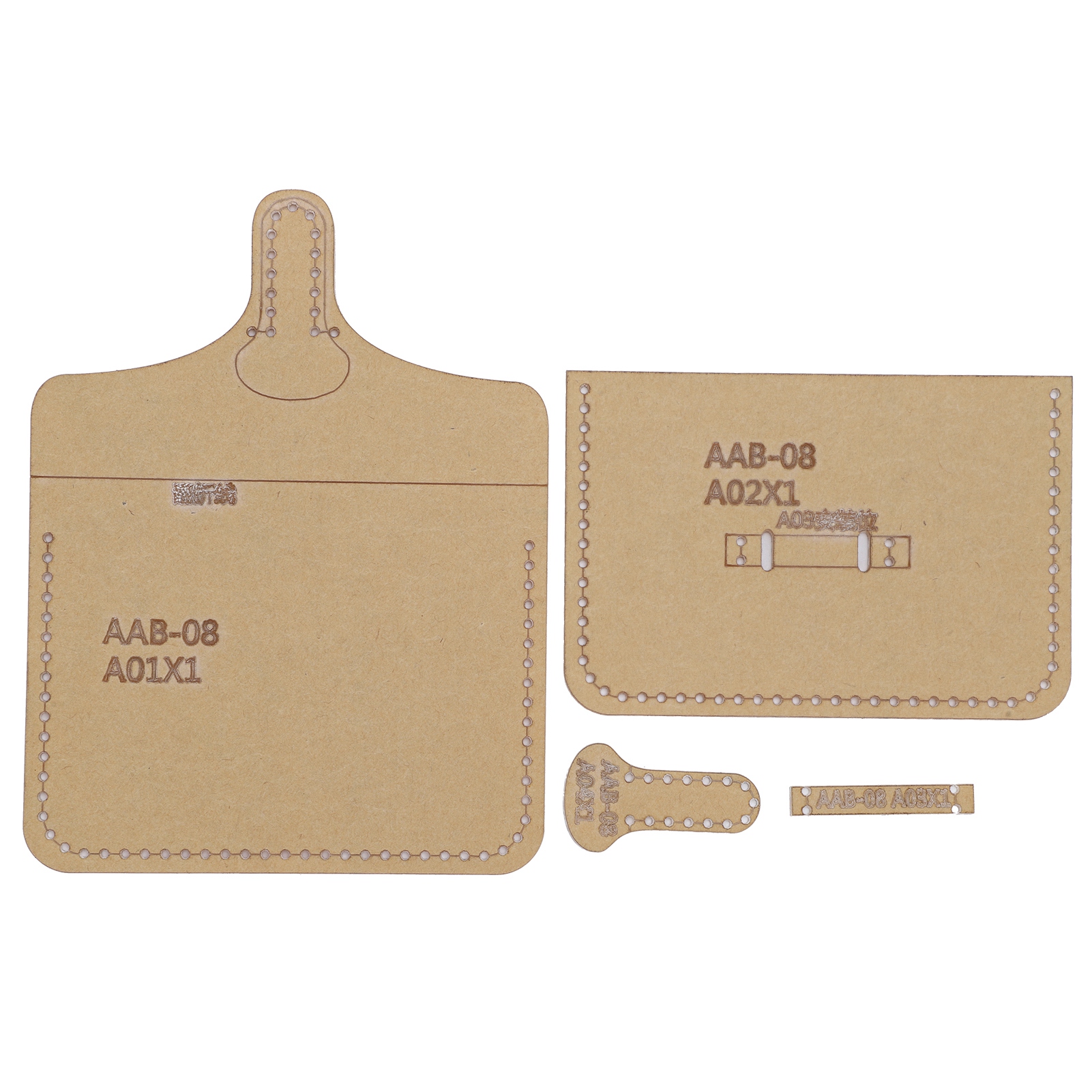 4-teilige Acryl-schablone Für Diy-geldbörsen Und -taschen, Lederschablone, Portemonnaieform, Bastelwerkzeug