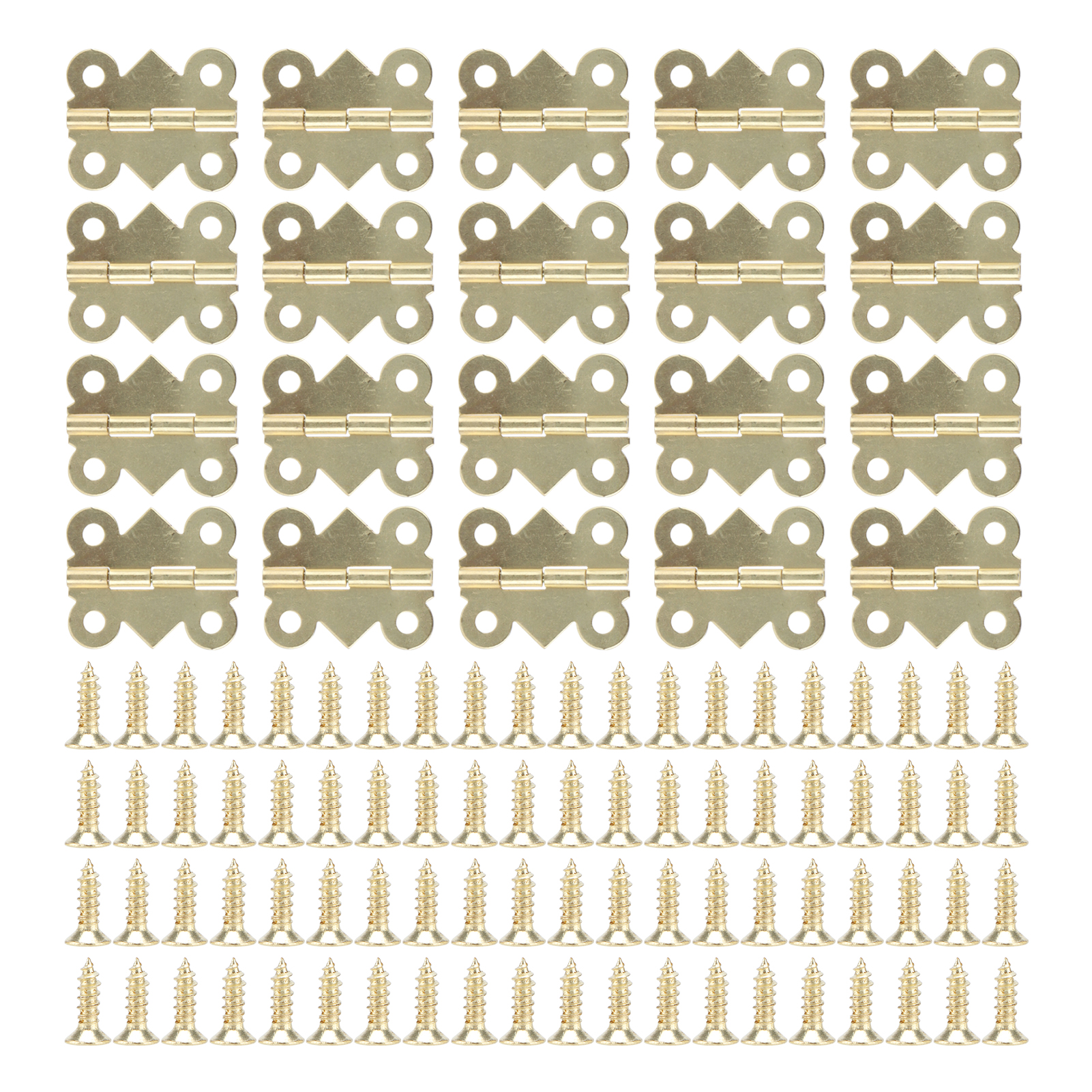 Set Mit 20 Eisenscharnieren Und Befestigungsschrauben Für Türen Von Holzmöbelkästen, Öffnungsmechanismus 25 X 20 Mm