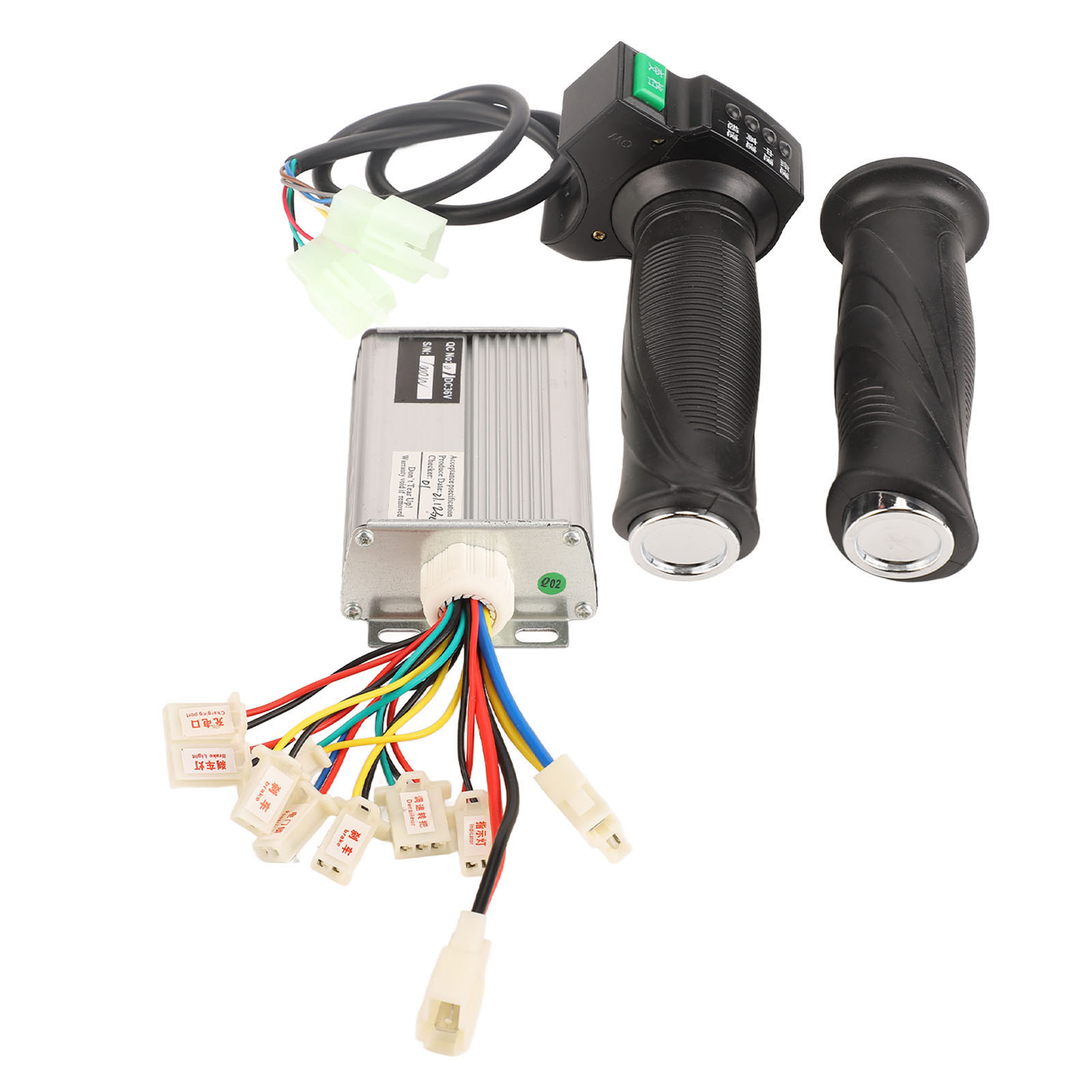 Gashebel Für Elektrofahrräder, 36v 1000w Bürstenmotorsteuerung, 4 Geschwindigkeiten, Gummigriff, Gehäuse Aus Aluminiumlegierung