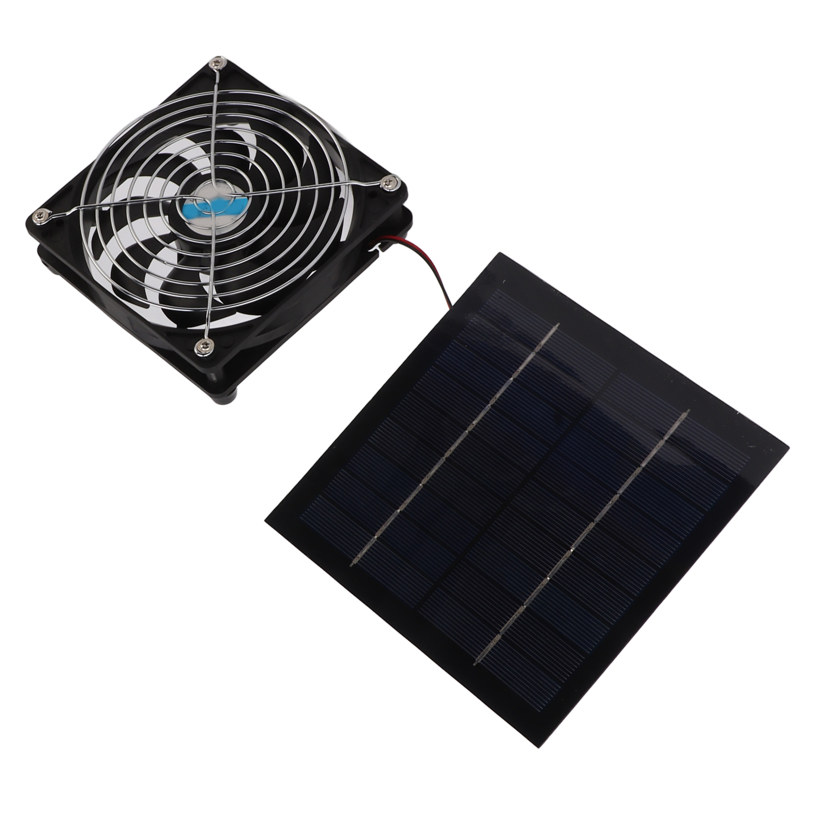 Leistungsstarkes 20-w-solarventilator-set (12 Cm) Mit Solarpanel Für Wohnmobil, Gewächshaus, Hundezwinger