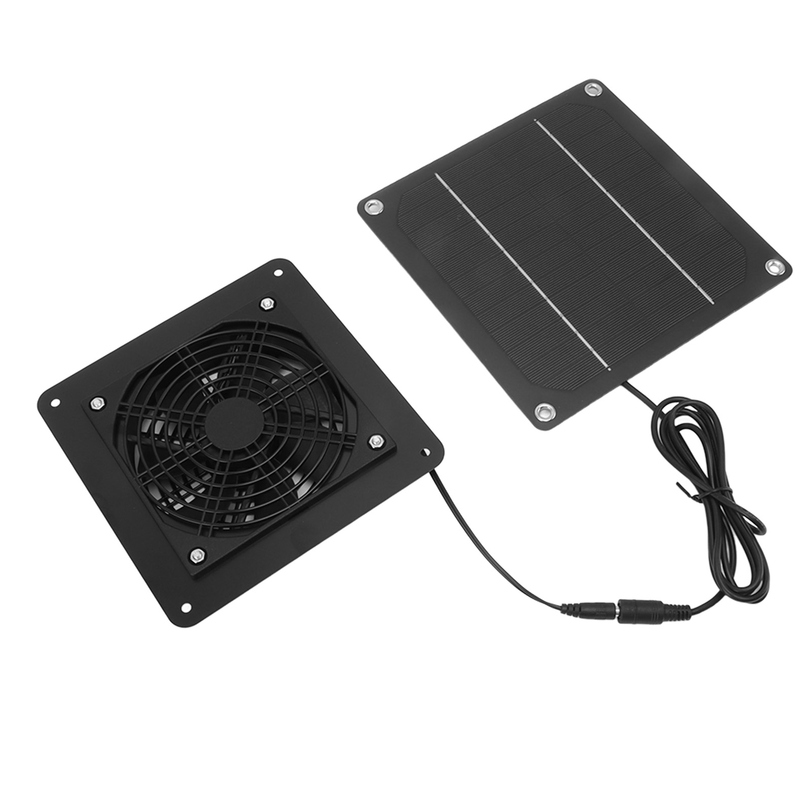 10-w-solarventilator Mit Solarpanel, Hochgeschwindigkeits-kit, 150 Cm Kabel Und Schutznetz Für Hundezwinger Und Gewächshäuser