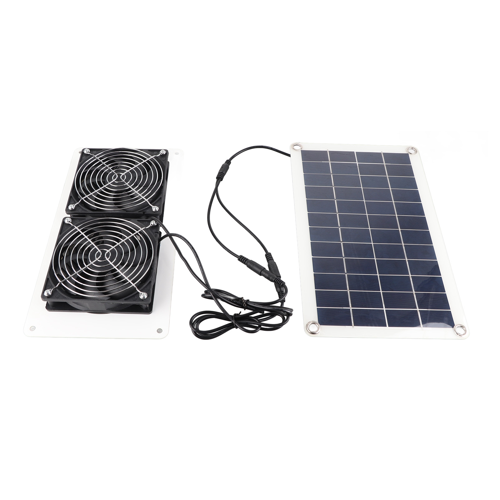 10w 18v Wasserdichter, Tragbarer Doppelsolarventilator Für Hühnerstall, Gewächshaus, Tierunterkunft, Abluftset