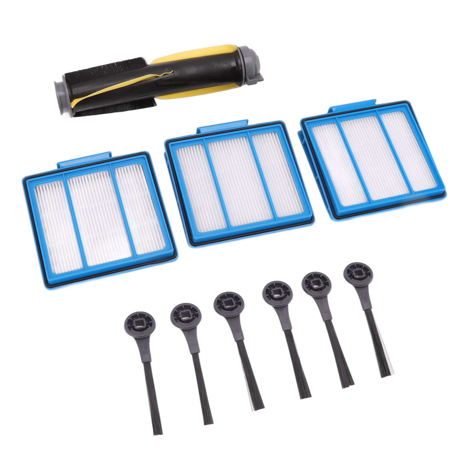 Set Mit 6 Seitenbürsten + Hepa-luftfilter Mit Abs-gehäuse Für Shark Iq Rv101