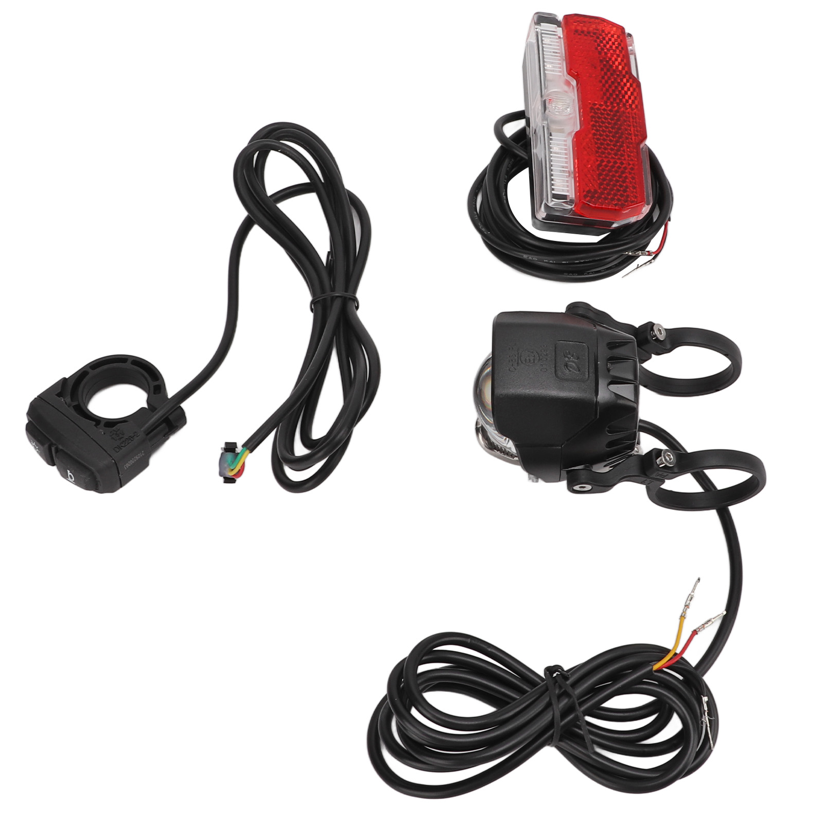 24v 36v 48v Vorder- Und Rücklichtset Für Elektrofahrräder, Scheinwerfer Und Rücklicht Mit Hupe