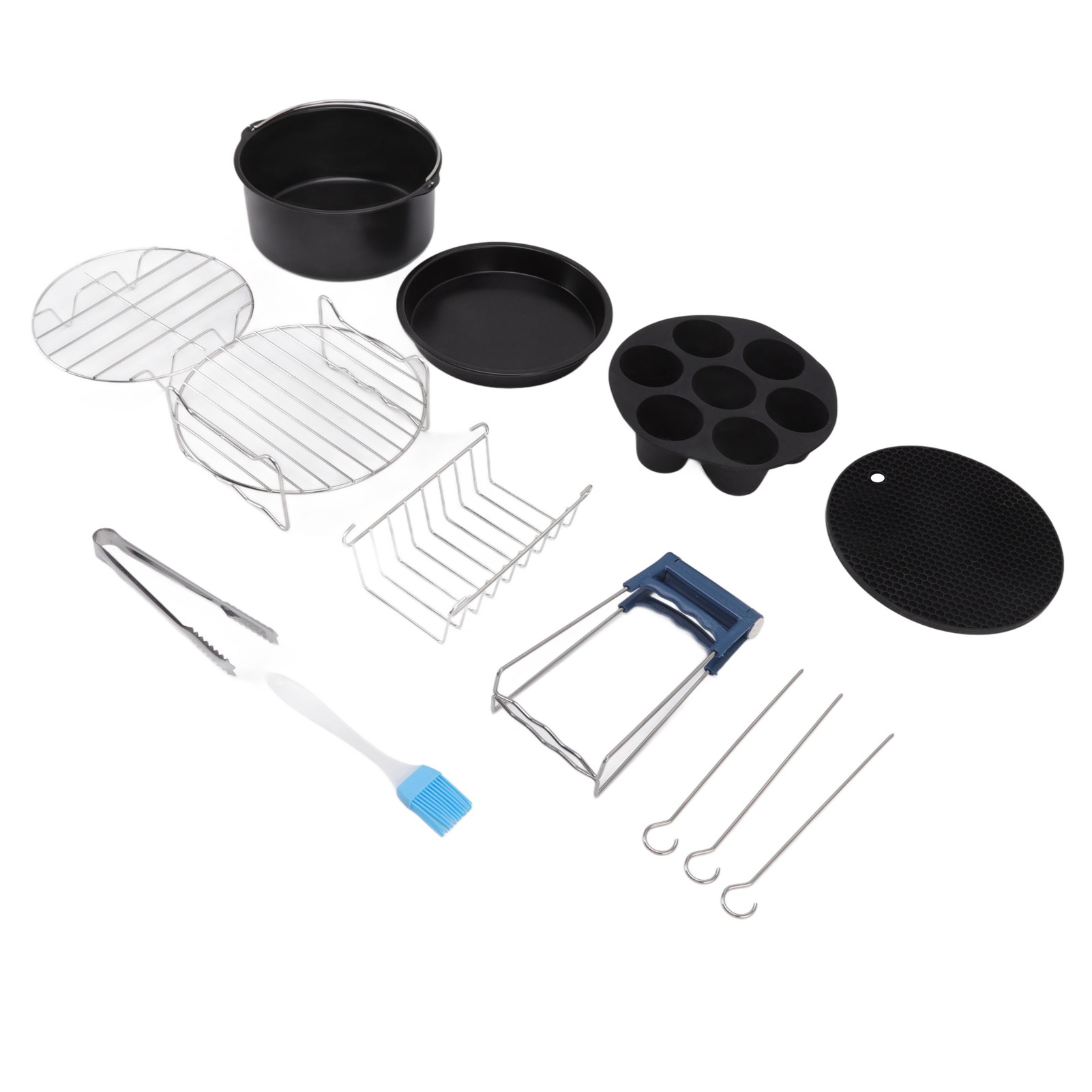Set Mit 20 Cm Großen Airfryer-formen, Edelstahl, Hitzebeständig, Leicht Zu Reinigen, Zubehör Für Private Und Restaurantküchen