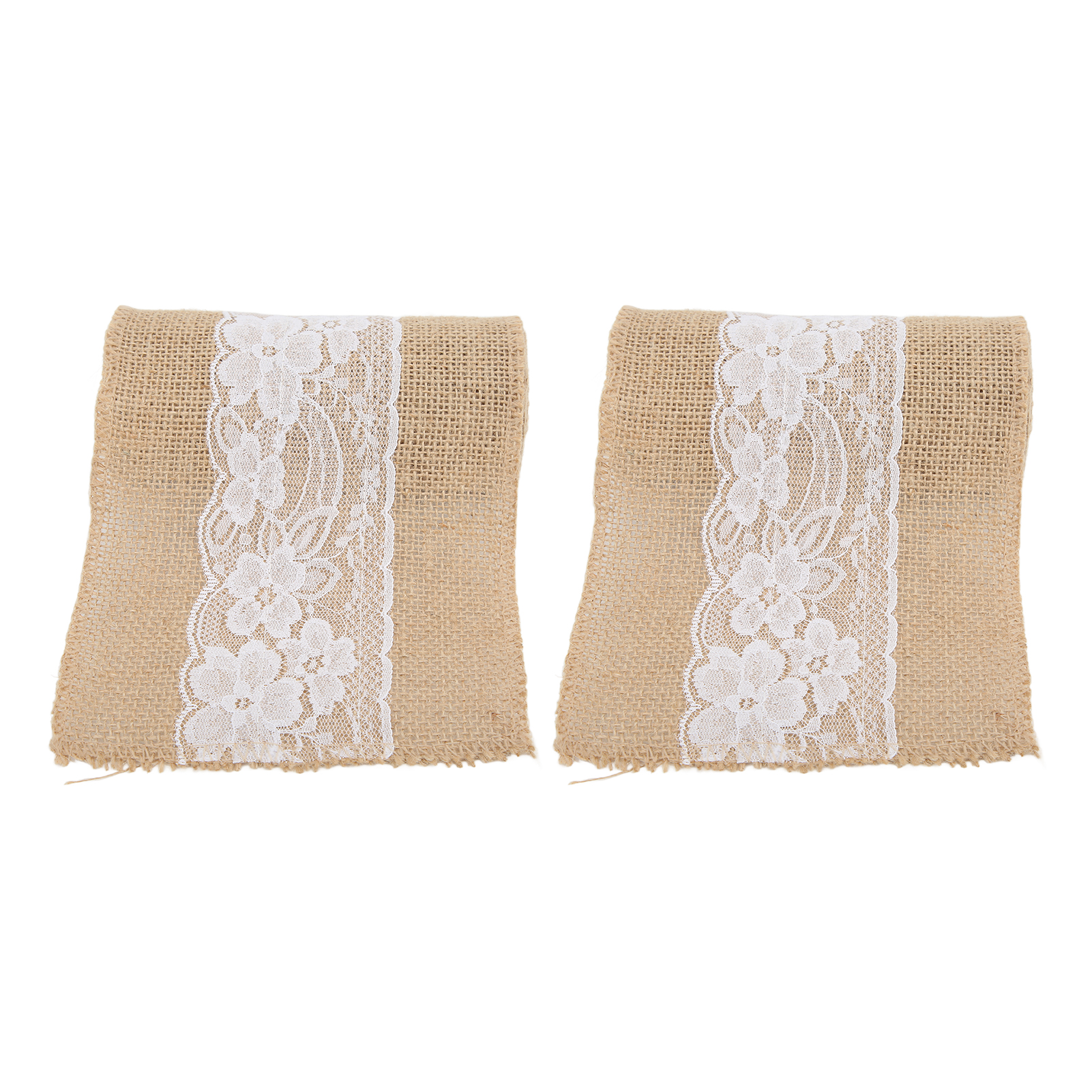 Stück Jute-spitzenband, 2,4 M Lang, Weich, Strapazierfähig, Zufälliger Zuschnitt, Schlicht, Elegant, Diy-tischdekoration