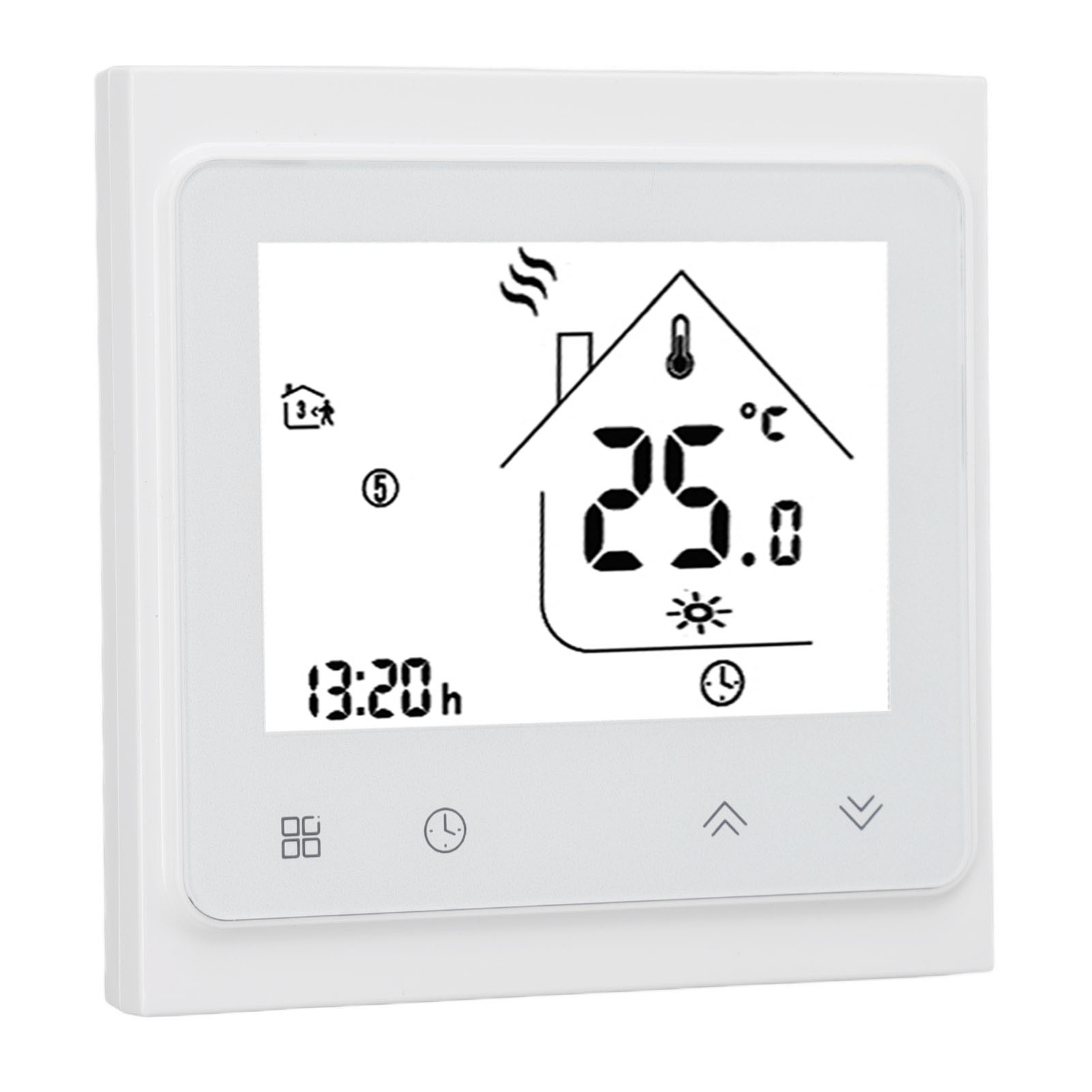 Programmierbarer Thermostat Für Heizkessel Bht 002gc, Digitaler Touchscreen, Großes Lcd-display, Passiver Ausgang, Temperaturregler 95–240 V