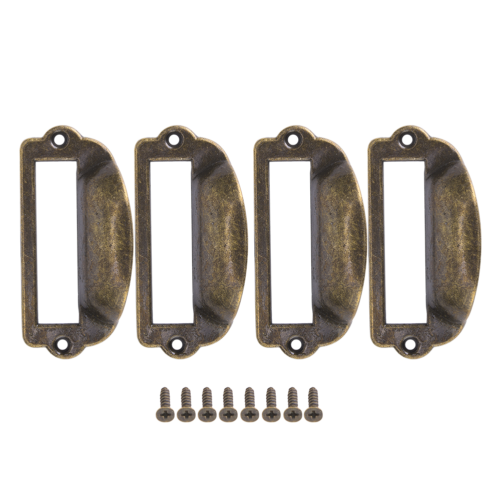 Set Aus 4 Antiken Schubladengriffen Aus Grüner Zinklegierung In Bronzeoptik, Visitenkartenhalter Für Möbel, Vintage-griffe