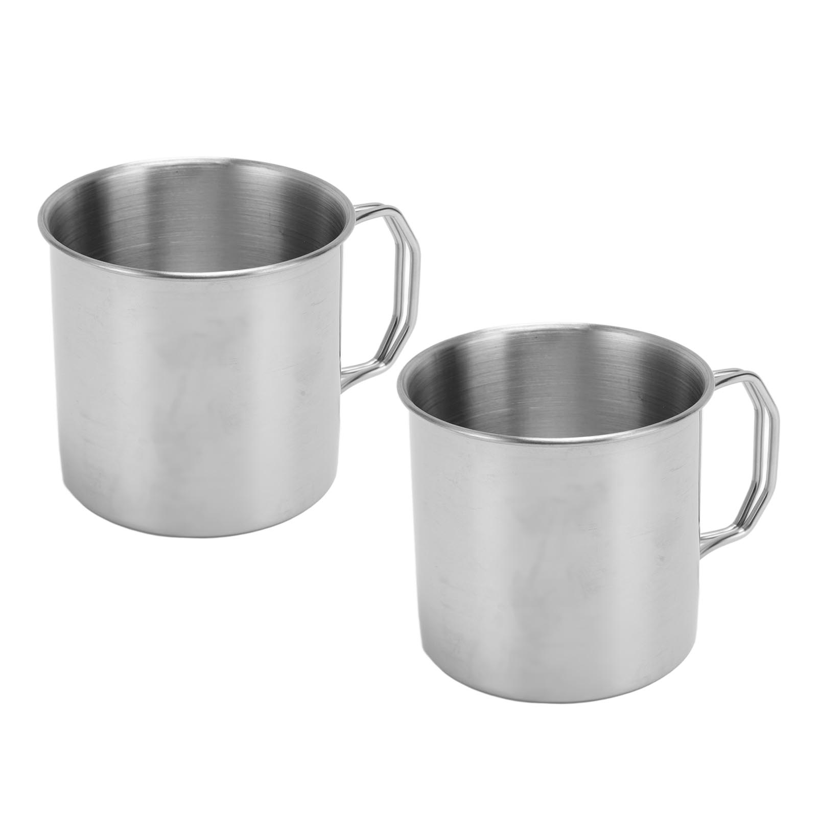 Zusammenfaltbarer Outdoor-becher Mit Henkel, Tragbarer Becher Aus Edelstahl 304 Für Reisen, Camping Und Wandern, 350 Ml