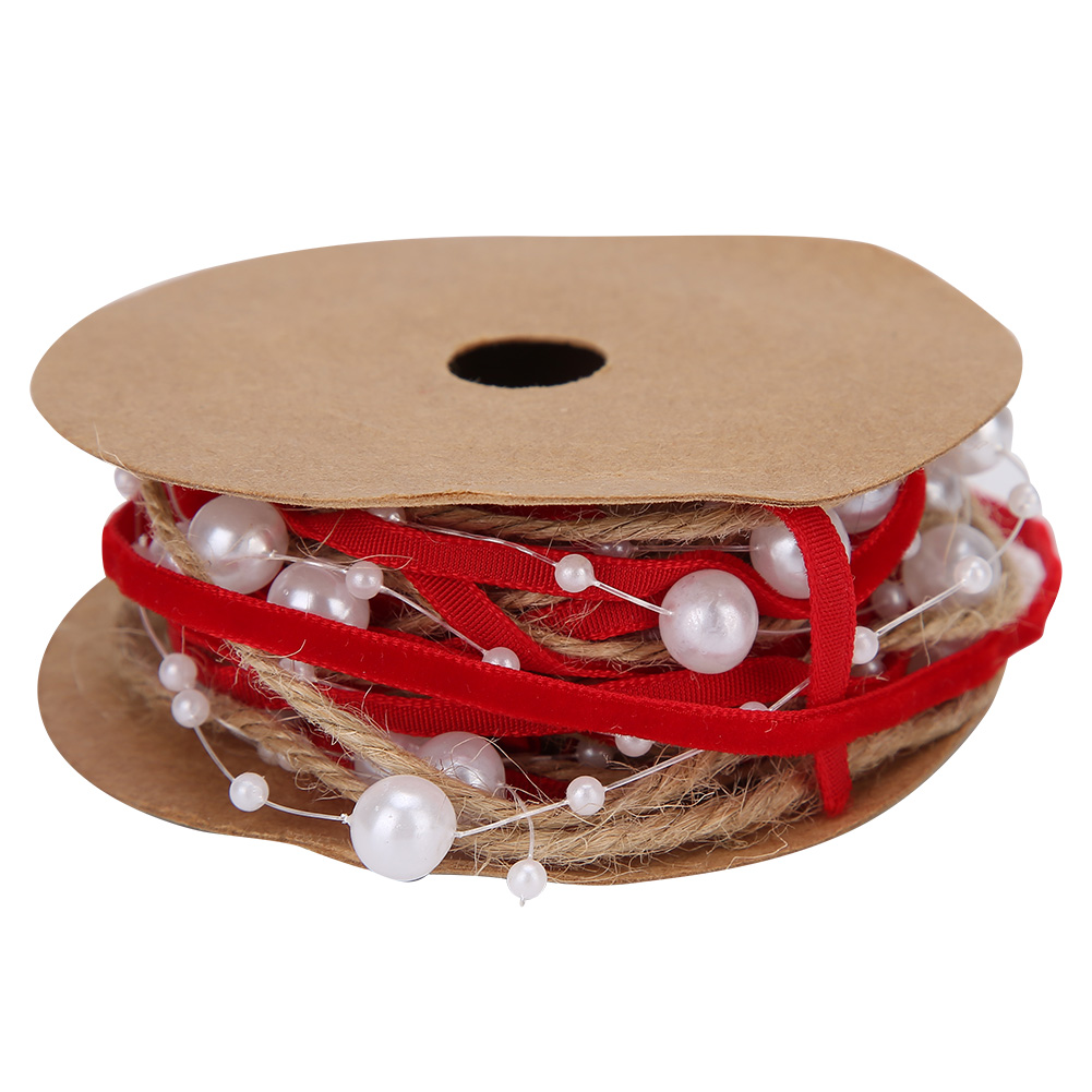 Dekoratives Perlenband, 1,8 M, Zum Verpacken Von Geschenken, Basteln Von Weihnachtsschmuck, Bastelbedarf, 2 Yards