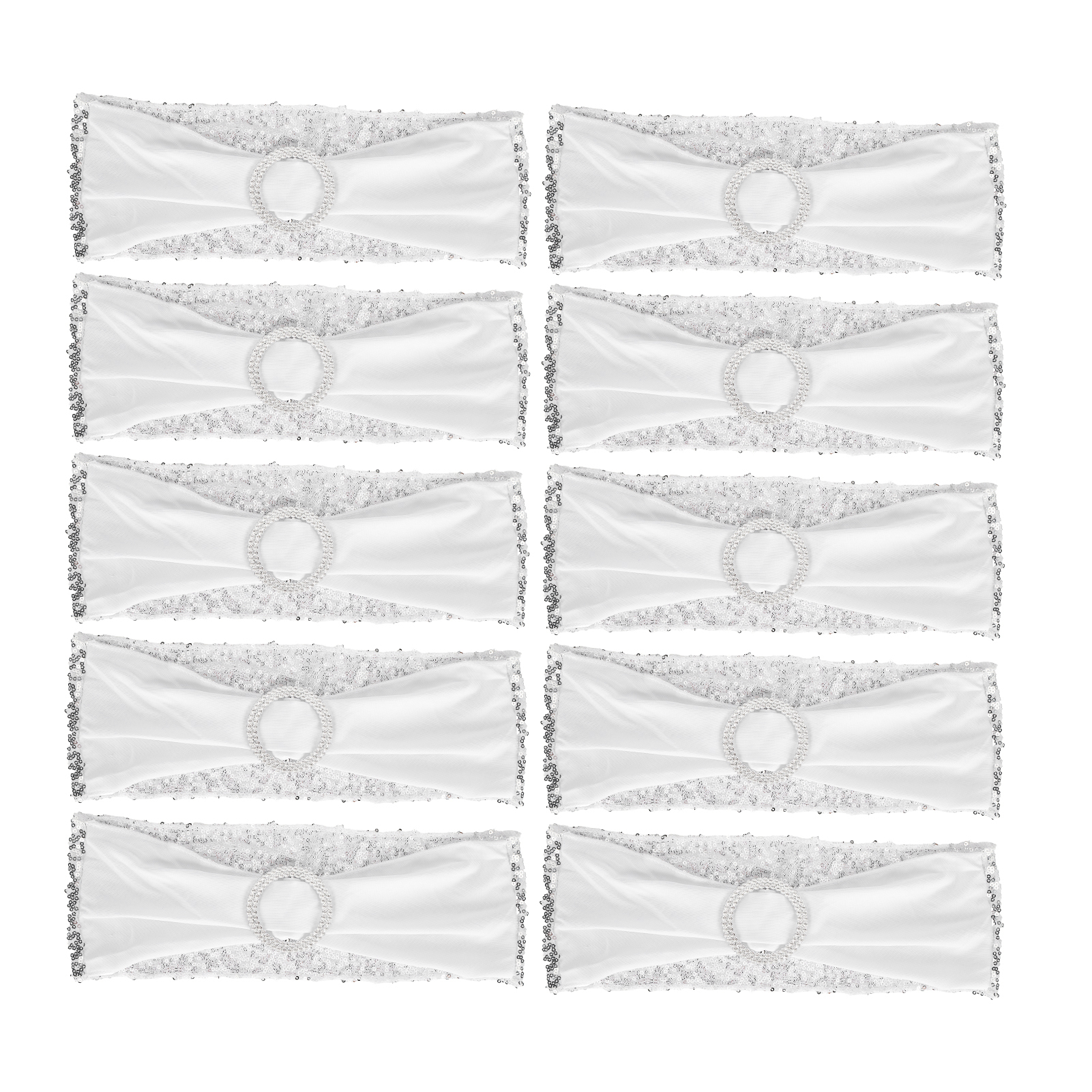 Set Mit 10 Waschbaren Gummibändern Für Stühle, Rückenlehnendekoration Für Hochzeiten, Partys Und Bankette