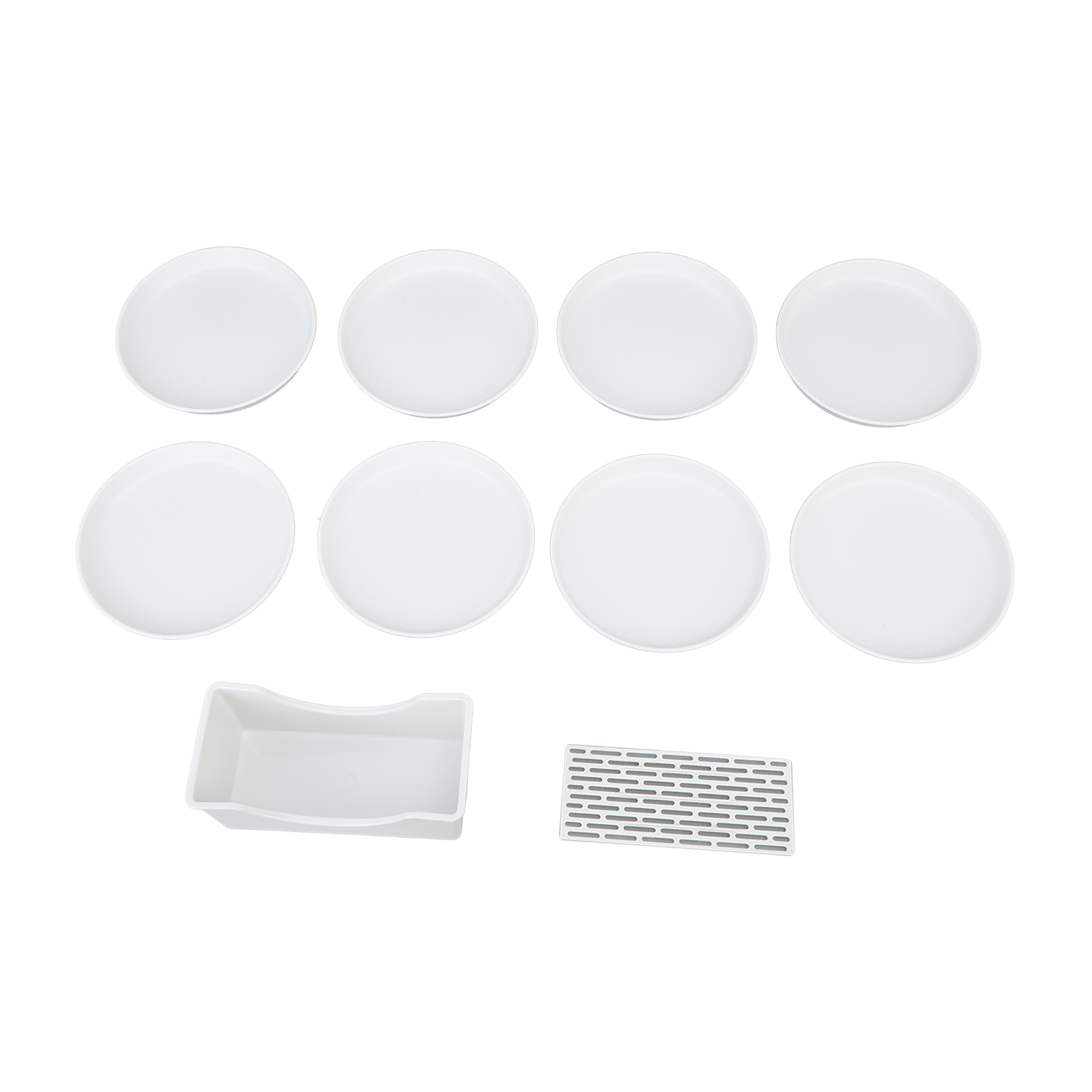 8-teiliges Rundes Teller-set In Knochenform Mit Abtropfkorb