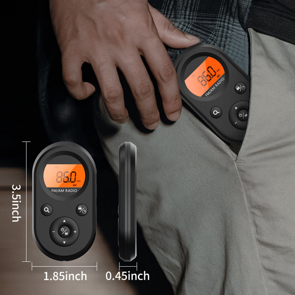 Mini-taschenradio Mit Wiederaufladbarem Am/fm-empfang Für Spaziergänge, Laufen, Joggen Und Outdoor-training